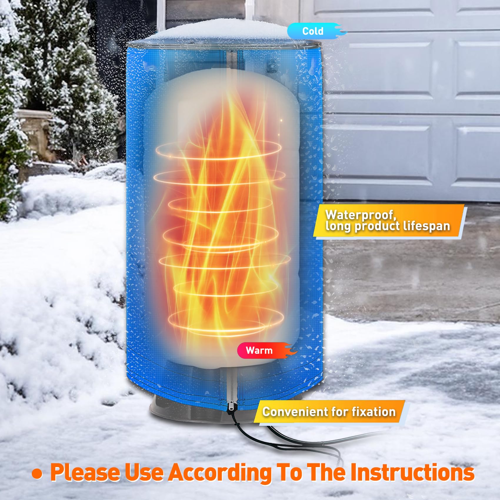PAMRIQY 16-inch universal fit covers common residential tanks.