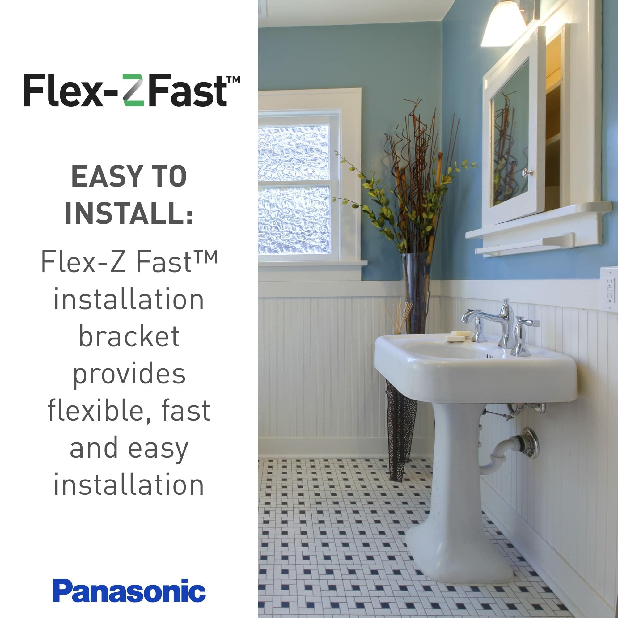 Panasonic WhisperCeiling 4in and 6in duct adapters support flexible duct layouts.