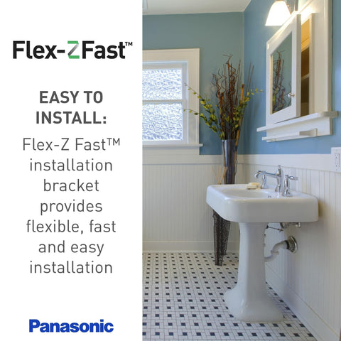 Panasonic WhisperCeiling 4in and 6in duct adapters support flexible duct layouts.