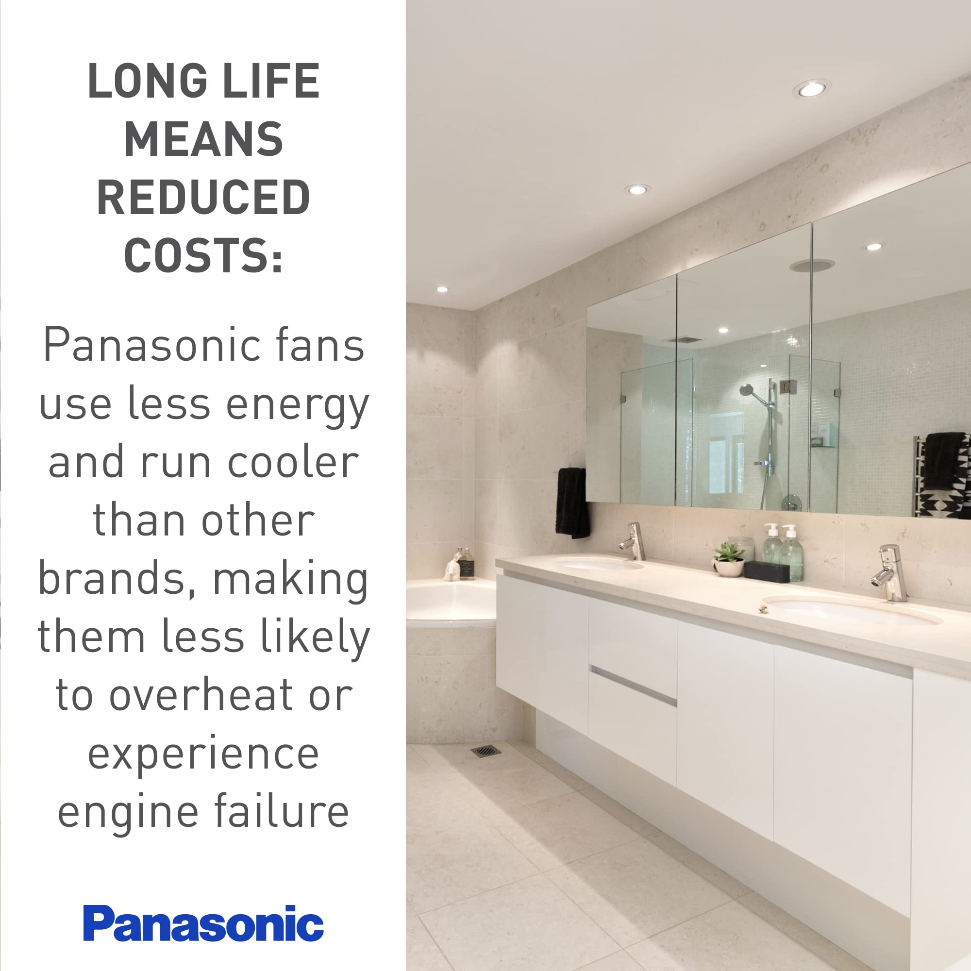 Panasonic WhisperCeiling easy-installation kit simplifies quick project setup.