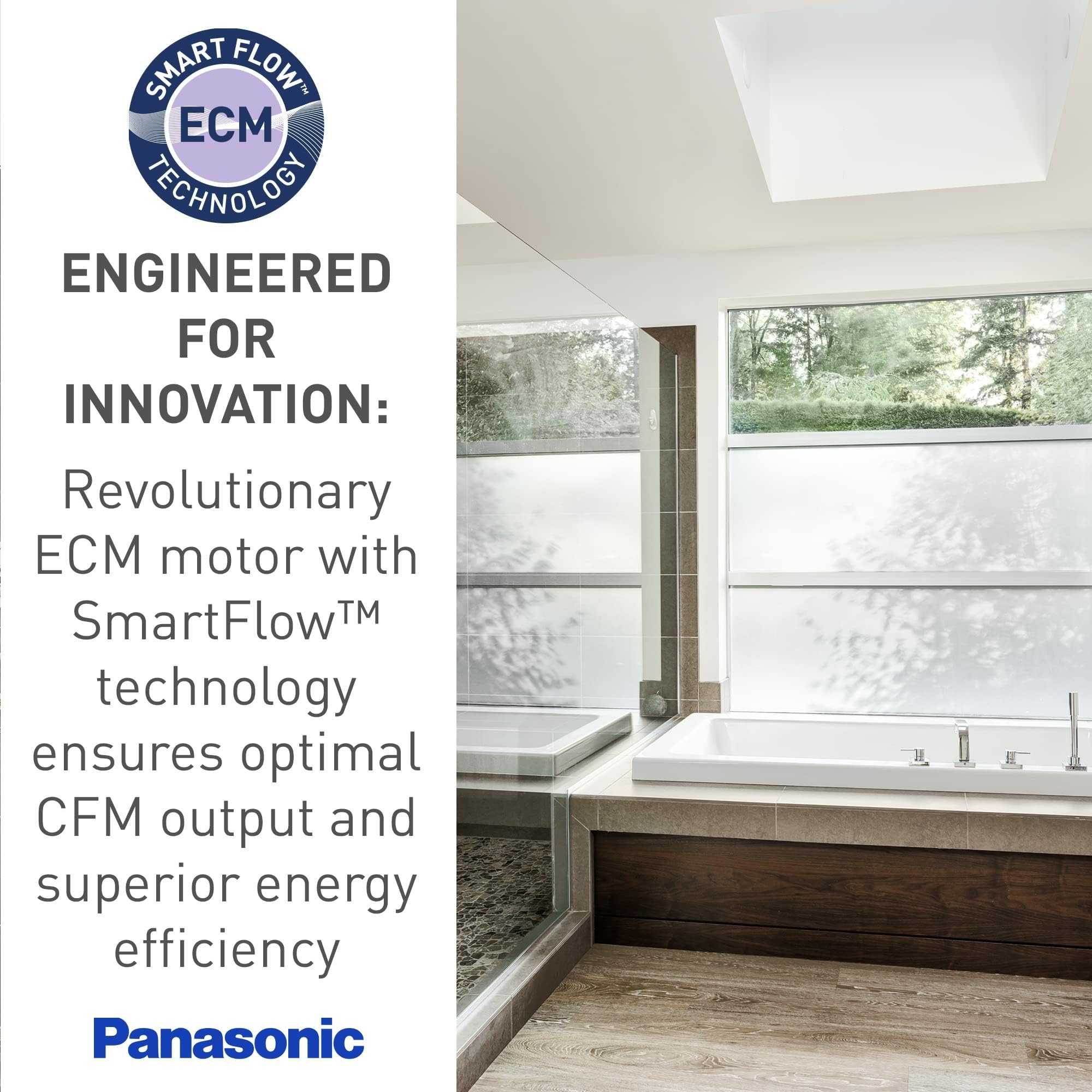 Panasonic WhisperCeiling LED kit compatibility enhances lighting.