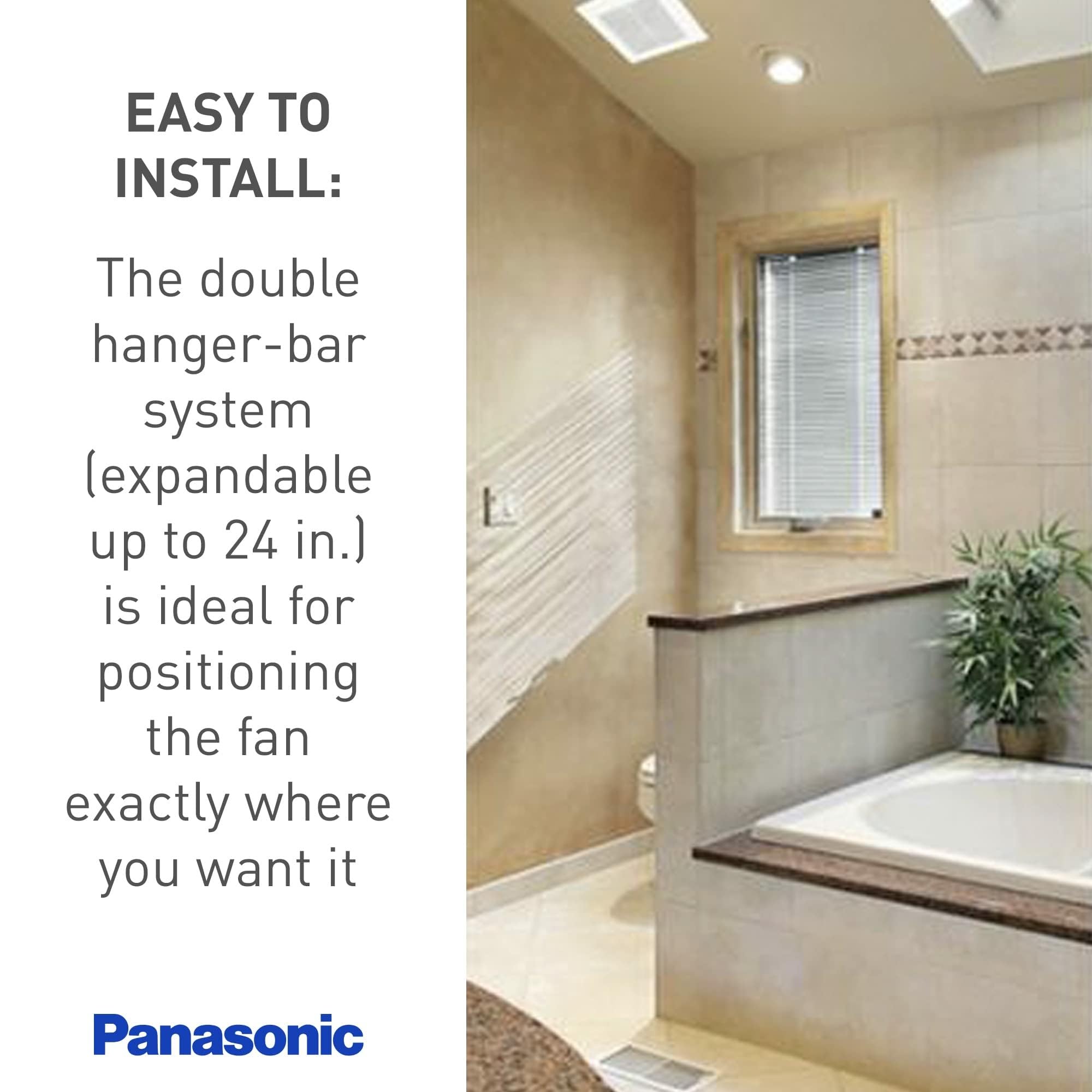 Panasonic WhisperCeiling FV-40VQ4 adjustable mounting bracket for flexible installation