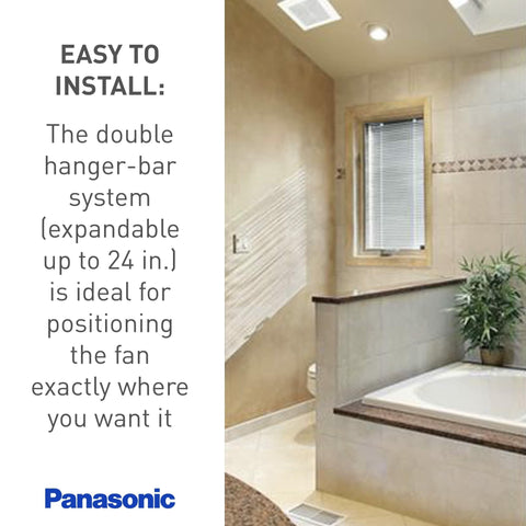 Panasonic WhisperCeiling FV-40VQ4 adjustable mounting bracket for flexible installation