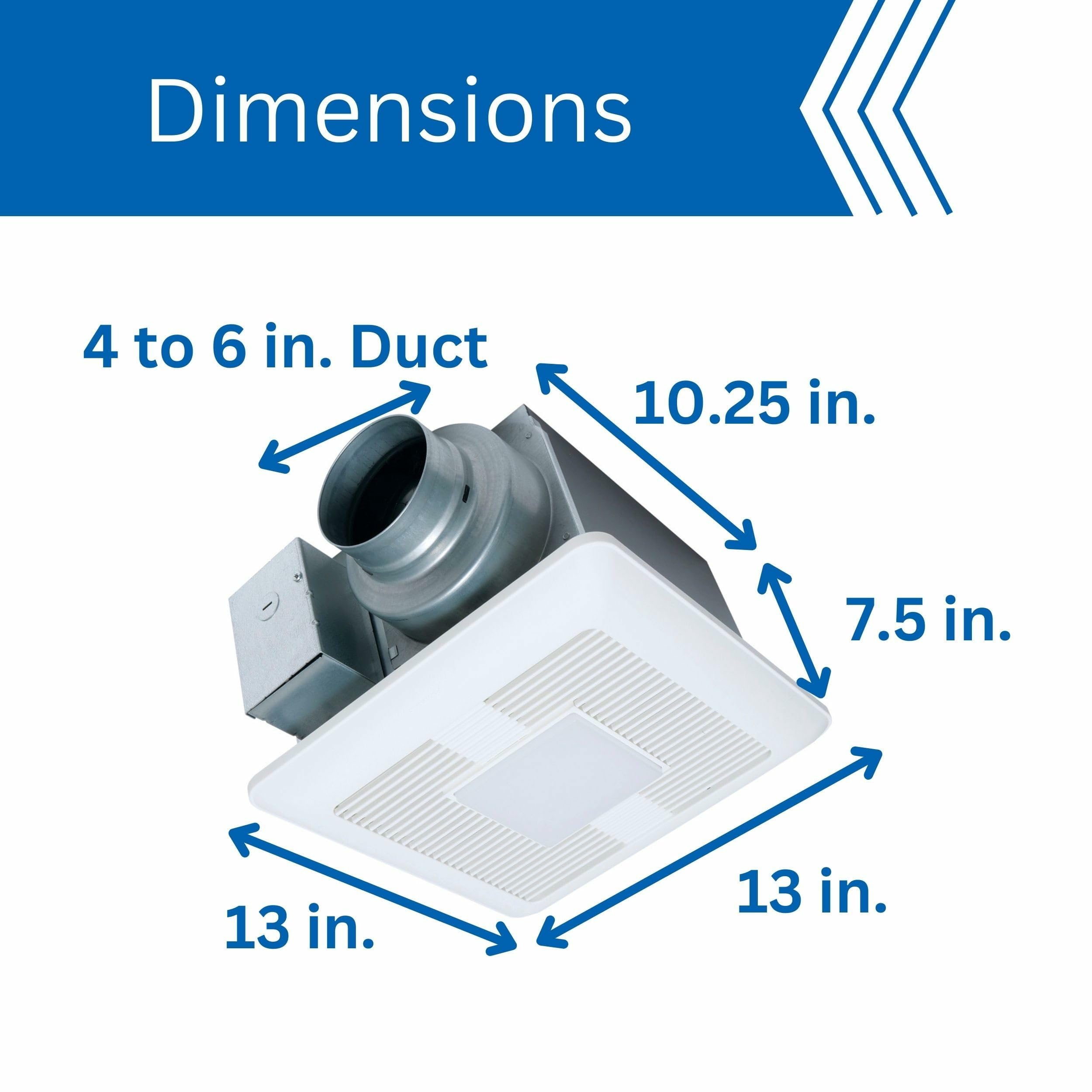 Panasonic WhisperCeiling Pick-A-Flow lets you adjust airflow for different bathroom needs.