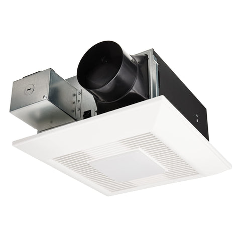 Panasonic WhisperFit ceiling exhaust fan front view showing compact design and airflow
