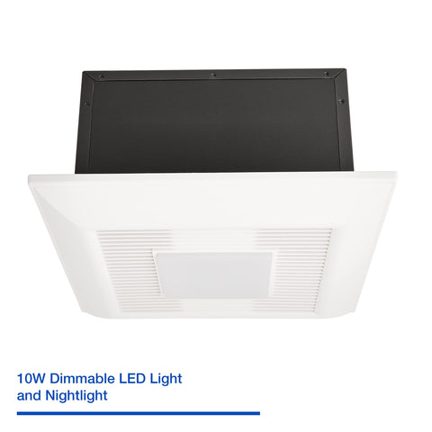 Panasonic WhisperFit ECM motor with SmartFlow technology for efficient ventilation