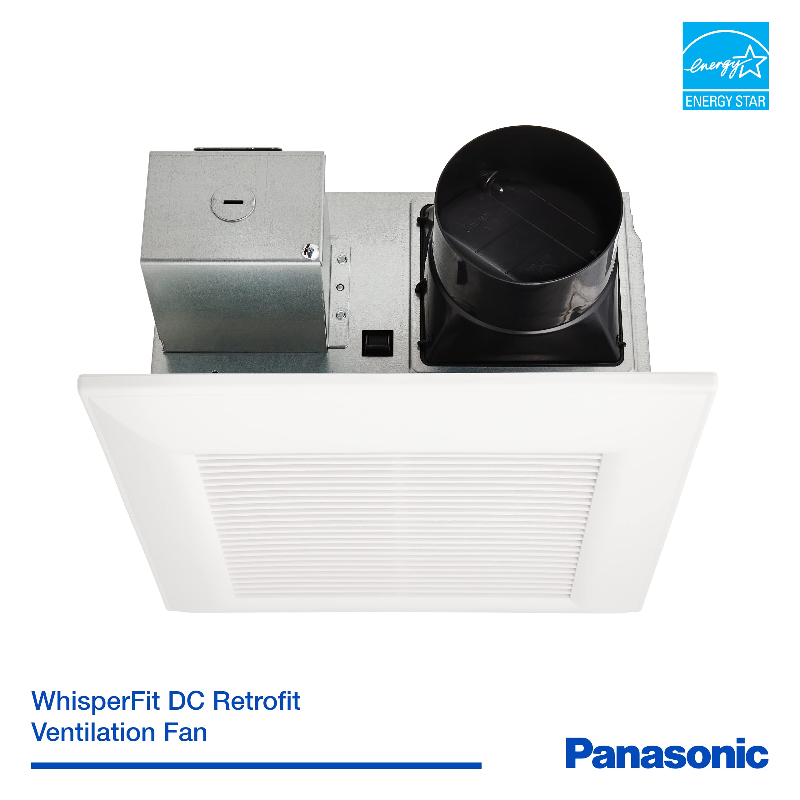 Panasonic WhisperFit FV-0511VF1 with DC/ECM motor delivers whisper-quiet operation.