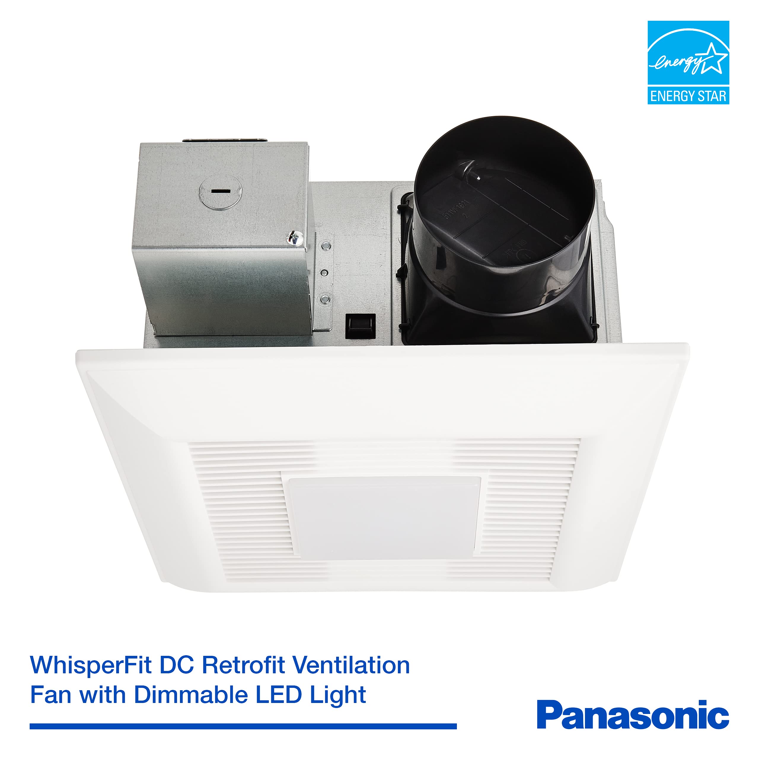 Panasonic WhisperFit LED light panel dimmable with clear brightness range