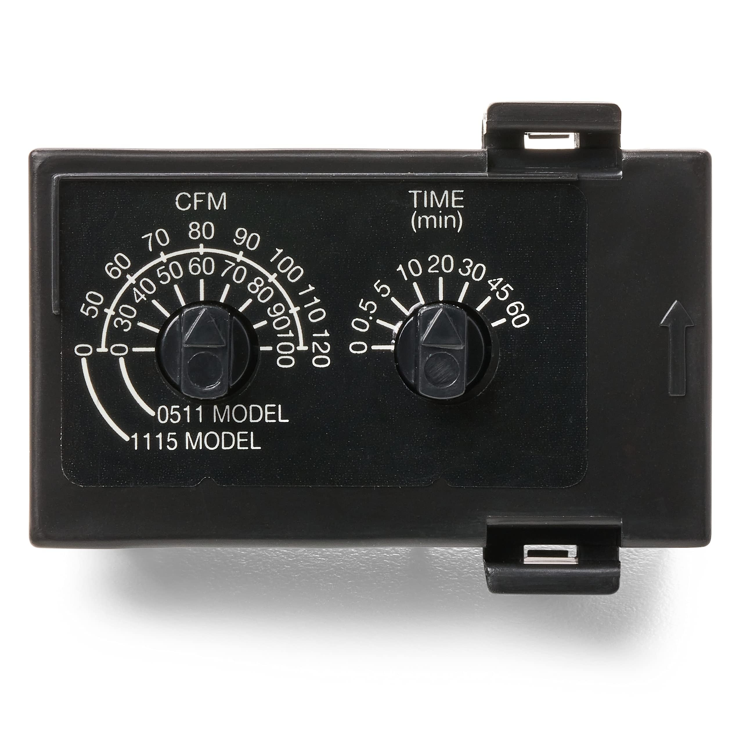 Panasonic WhisperGreen Select CFM settings interface for precise ventilation control.