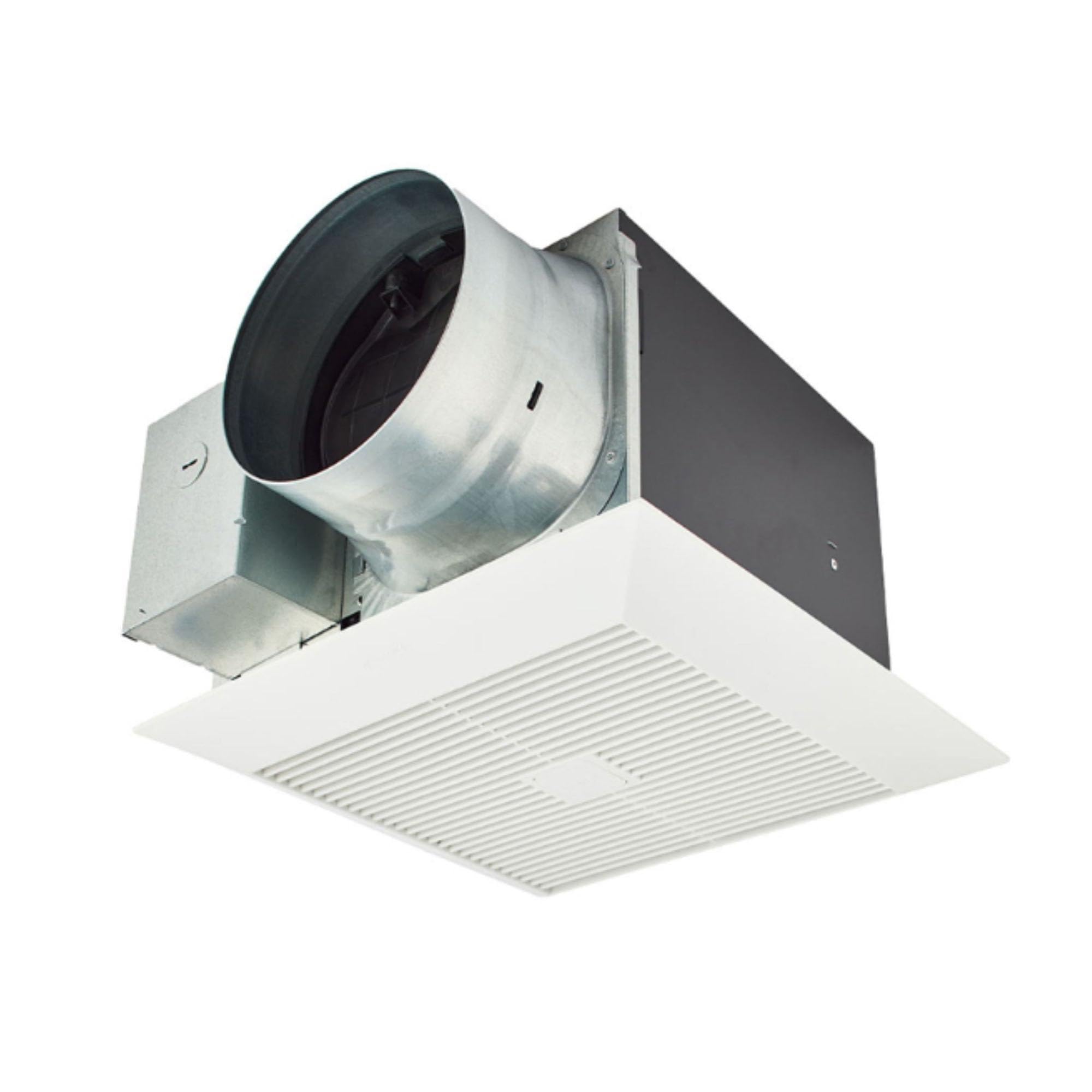 Panasonic WhisperGreen Select vent fan ready for bathroom exhaust with quiet operation.