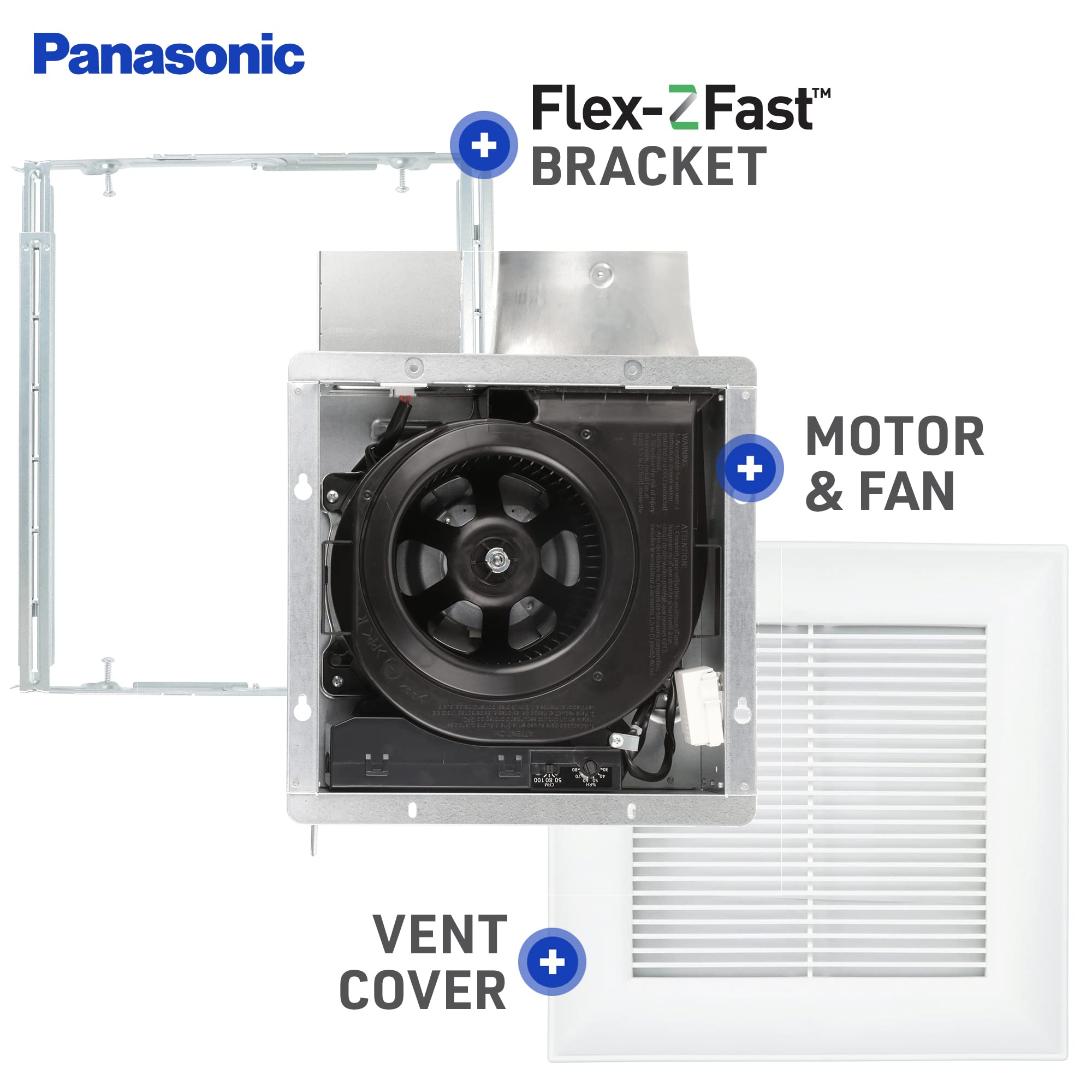 Panasonic FV-0510VSC1 Pick-A-Flow switch lets you set airflow options