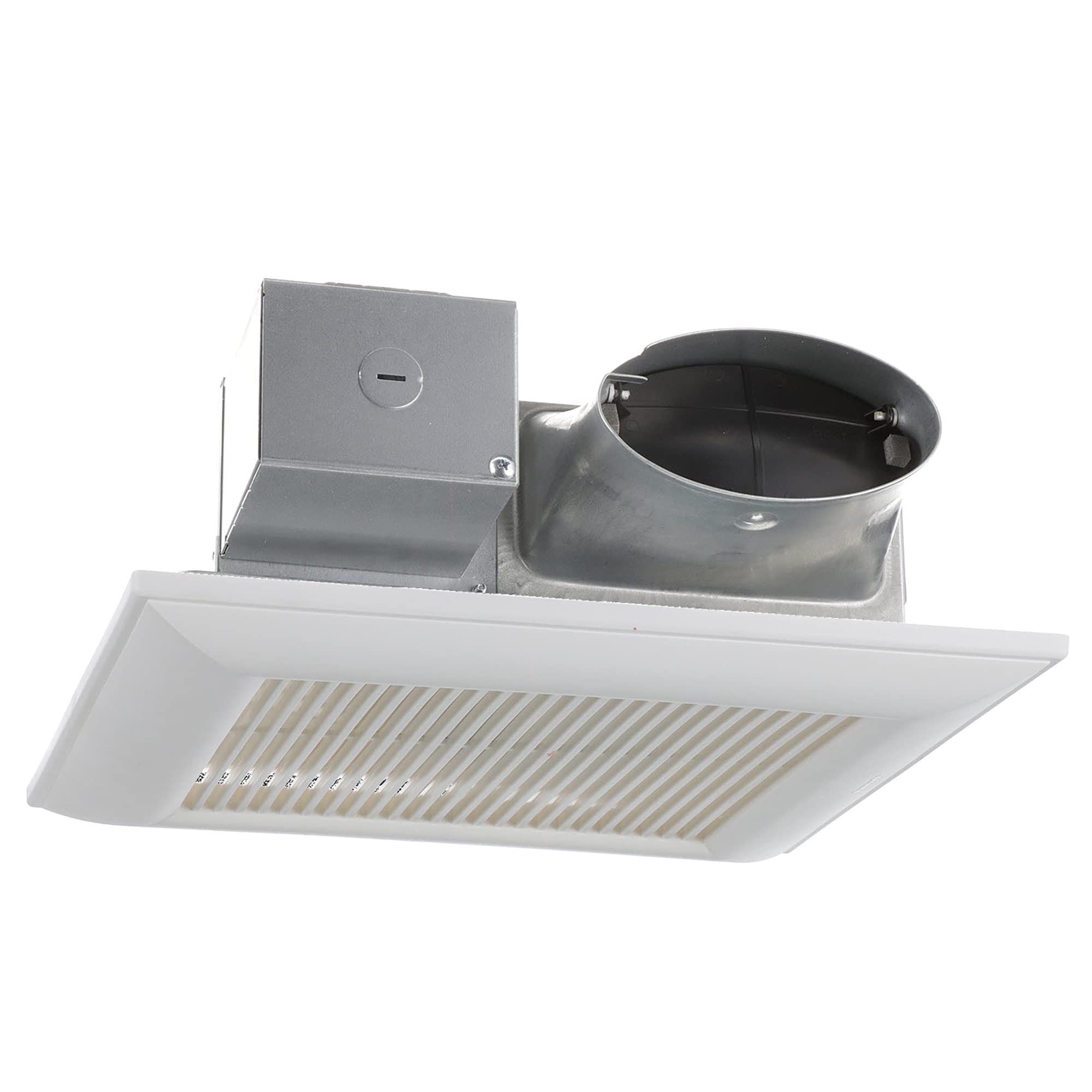 Panasonic WhisperValue FV-0810VSS1 front view showing compact, quiet bathroom ventilation