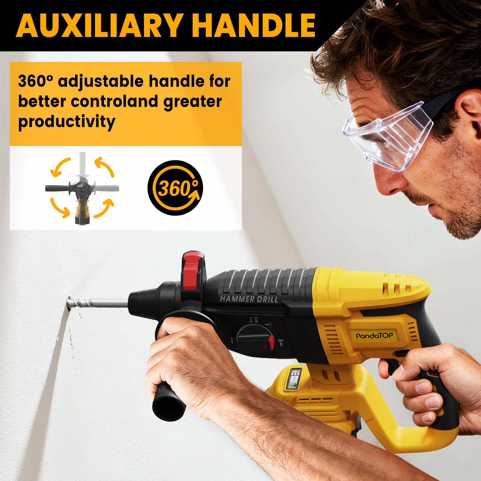 PandaTOP variable-speed trigger enables precise control during use