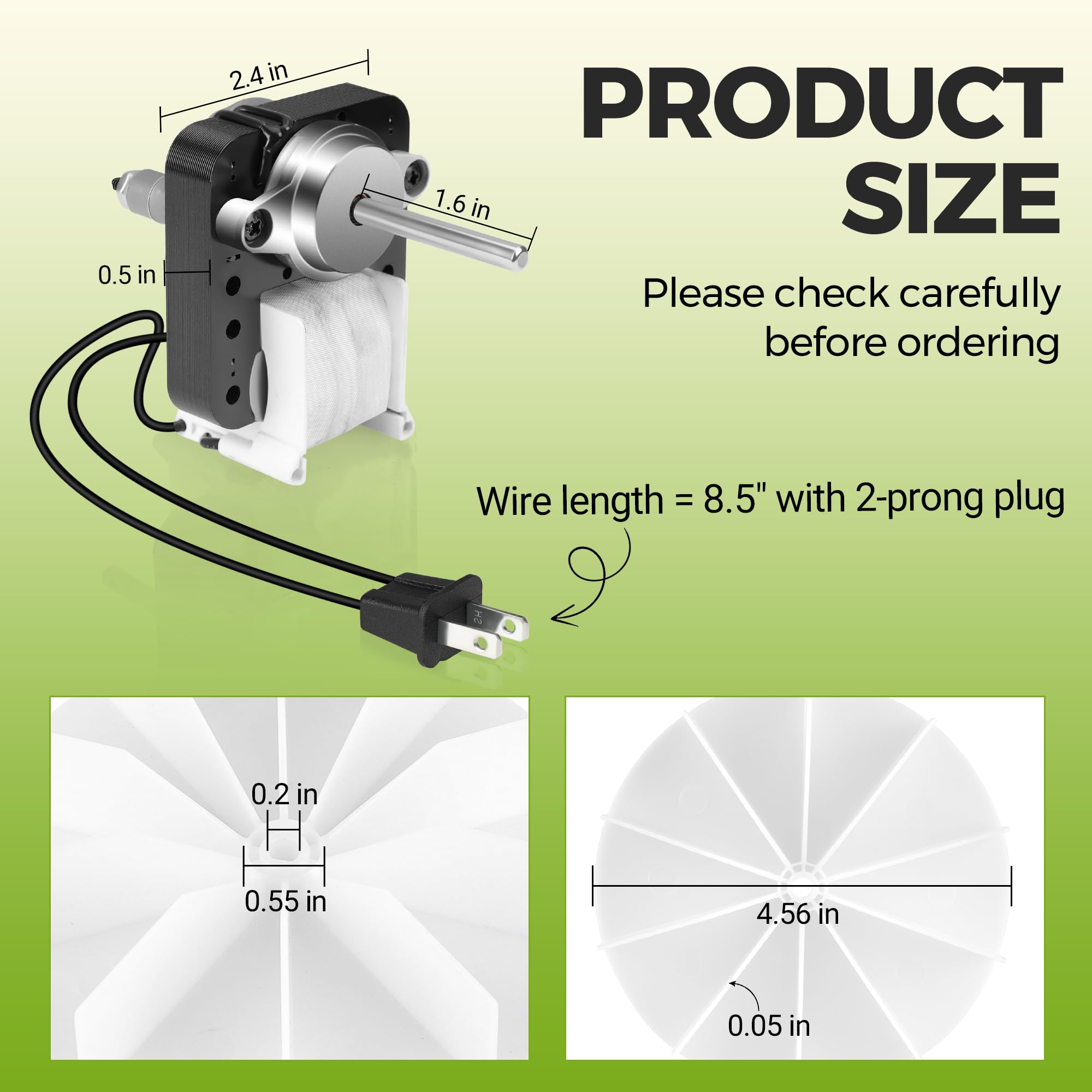 PANDEELS flat/paddle blade compatible with SM550 motor for better airflow.