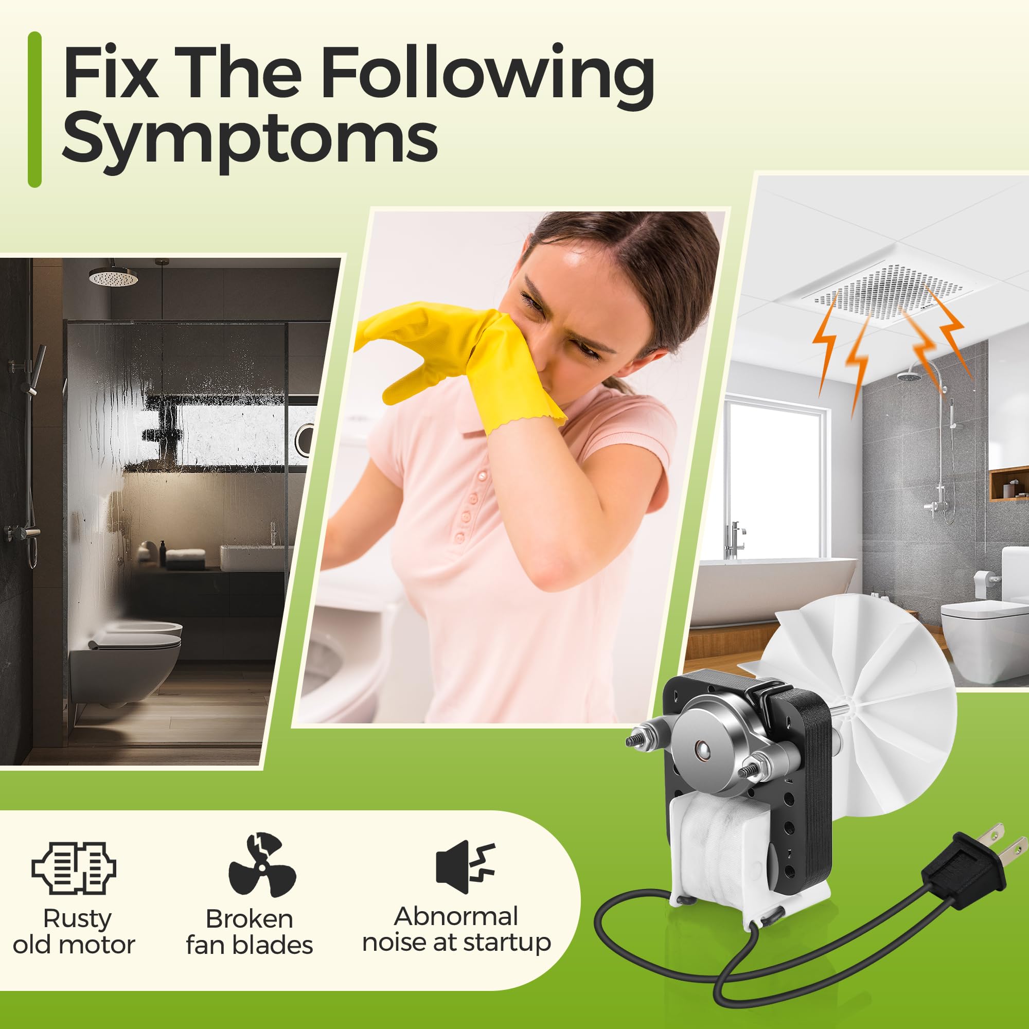 PANDEELS installation scene demonstrates straightforward motor swap in a bathroom exhaust system.
