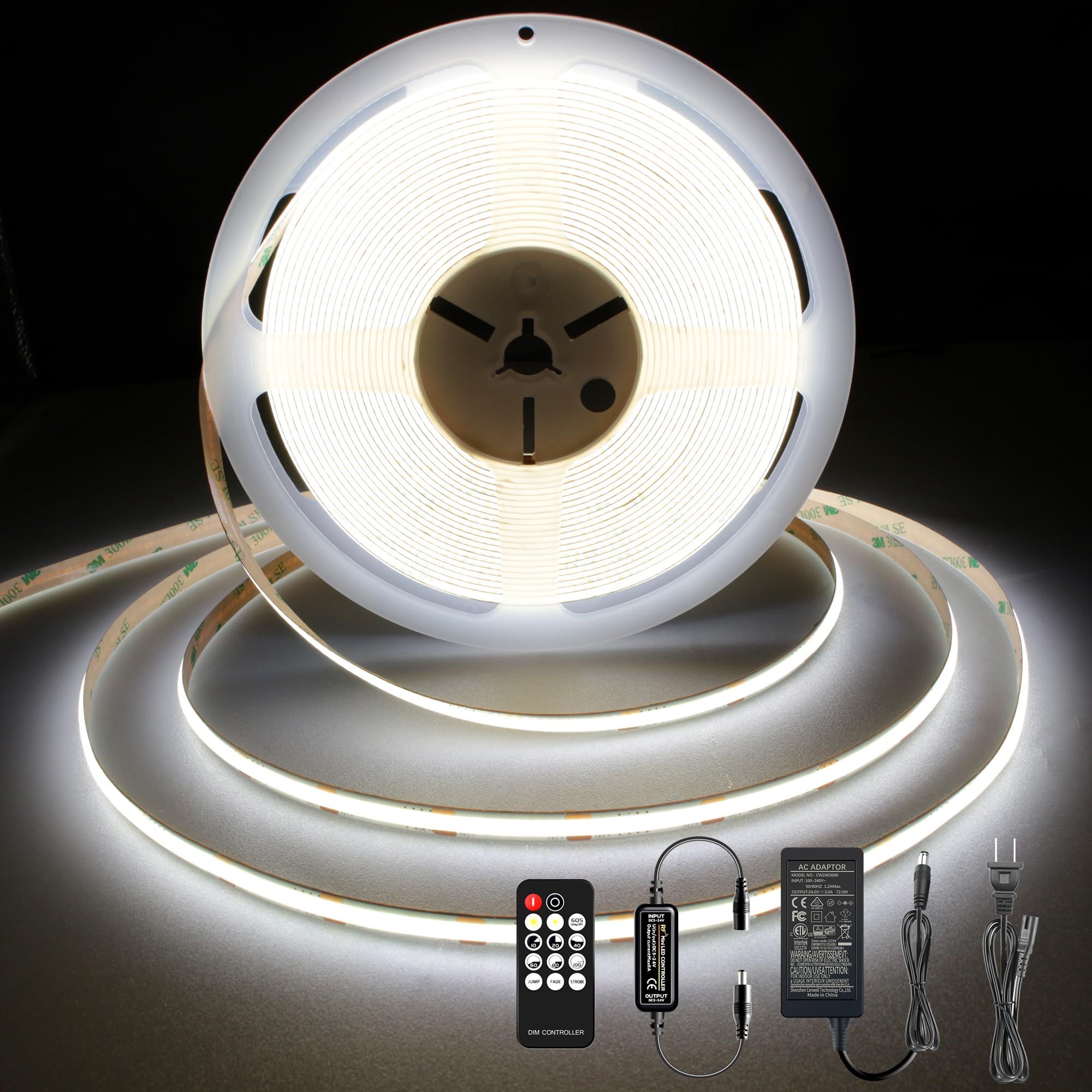 Pandery COB LED Strip lights the closet with uniform, shadow-free illumination.