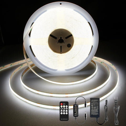 Pandery COB LED Strip lights the closet with uniform, shadow-free illumination.