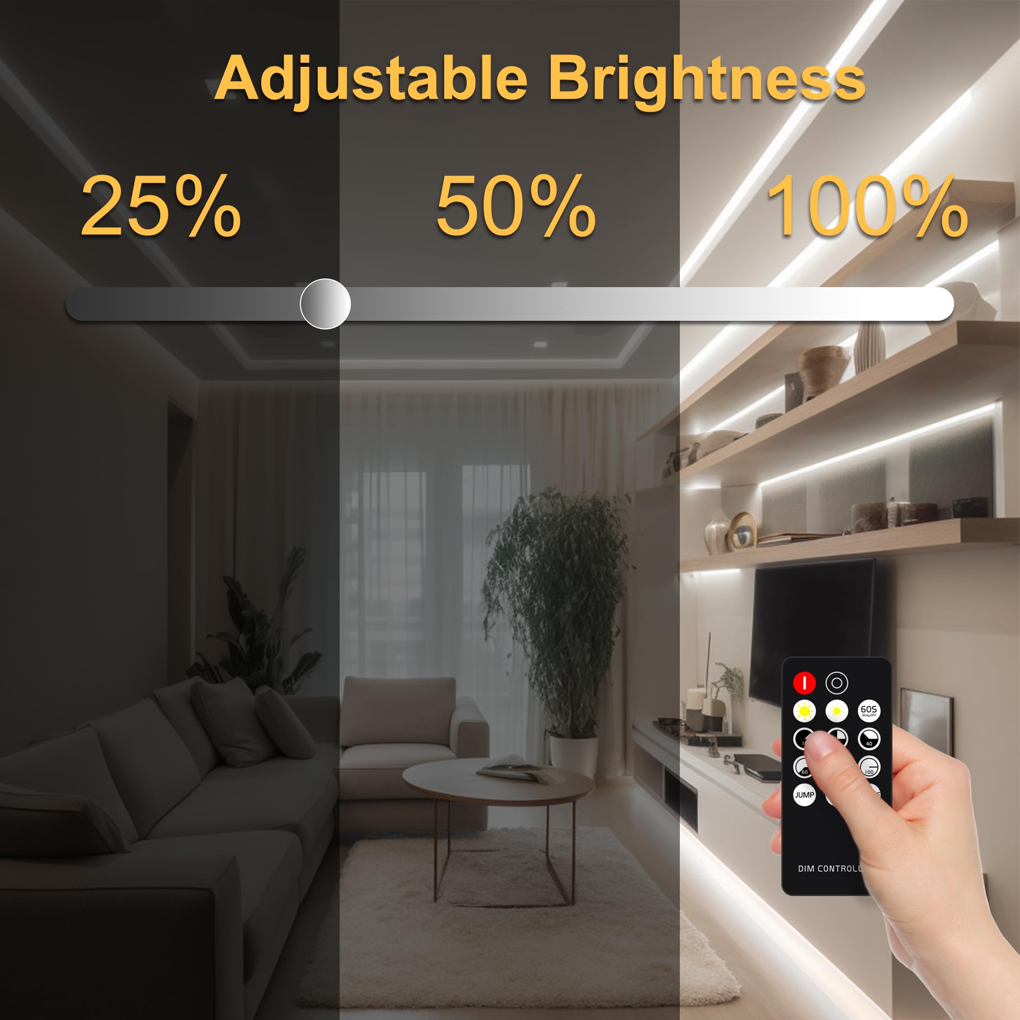 Pandery COB LED Strip creates a soft bedroom glow for relaxing evenings.