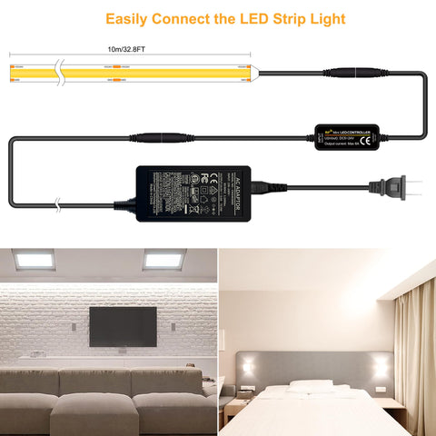 Pandery COB LED Strip brightens the kitchen counter for precise prep.