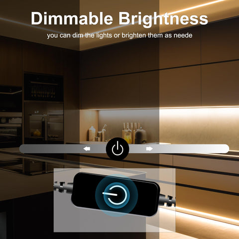 Pandery COB LED strip installs quickly thanks to strong back adhesive.