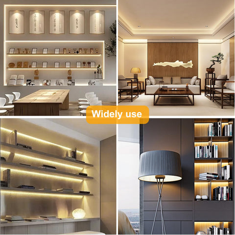 Pandery COB LED strip ideal for bedrooms, kitchens, mirrors, and cabinets.