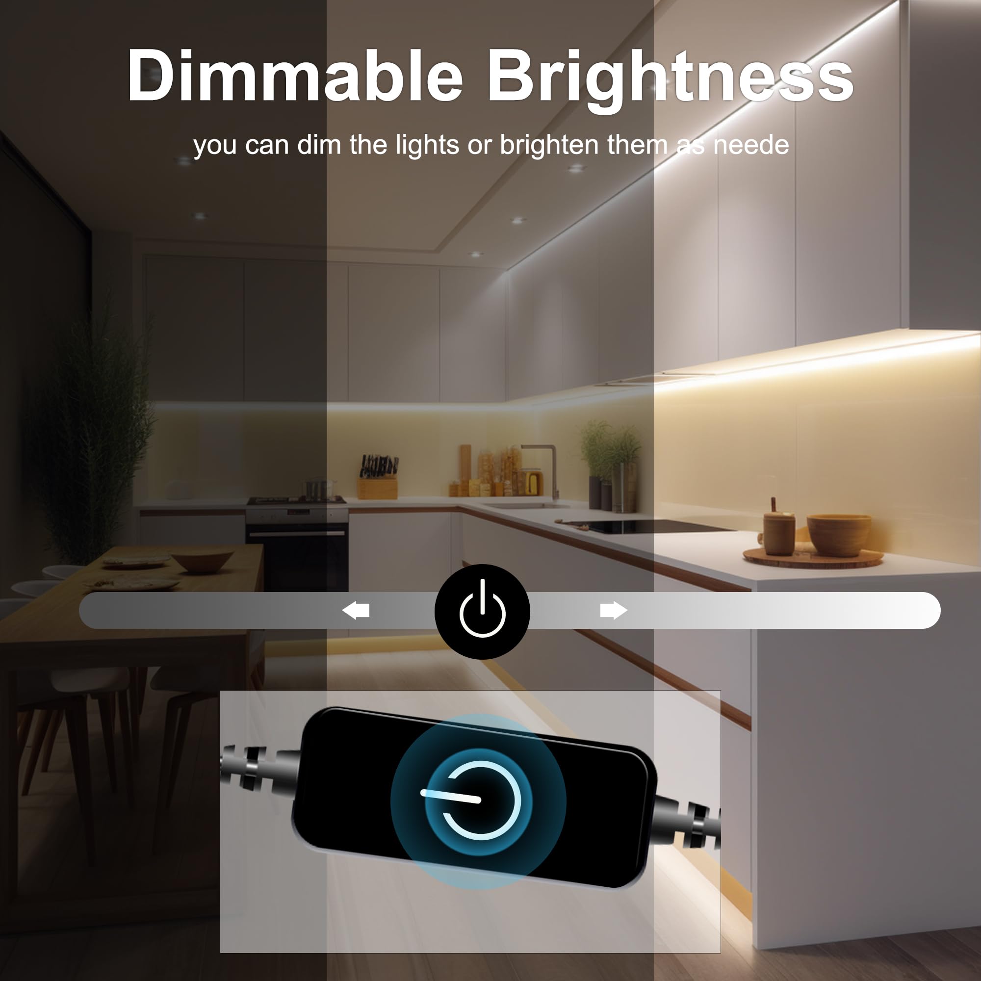 Pandery LED strip showing bright, even light distribution across a surface.