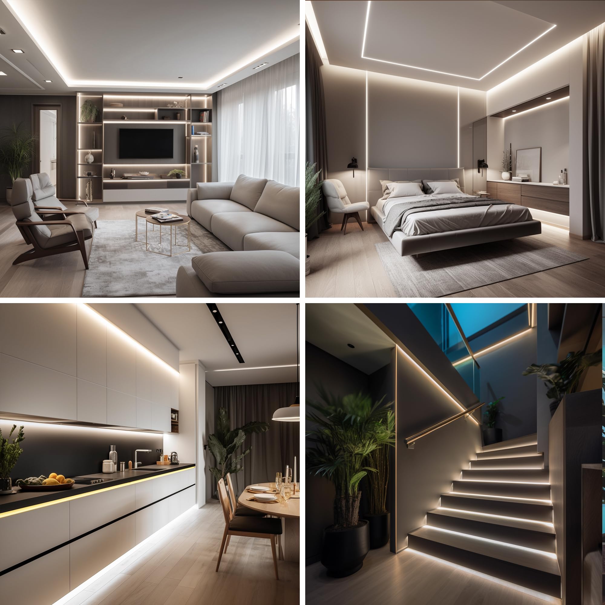 Pandery LED strip suitable for bedrooms, kitchens, mirrors, TV backlight and more.