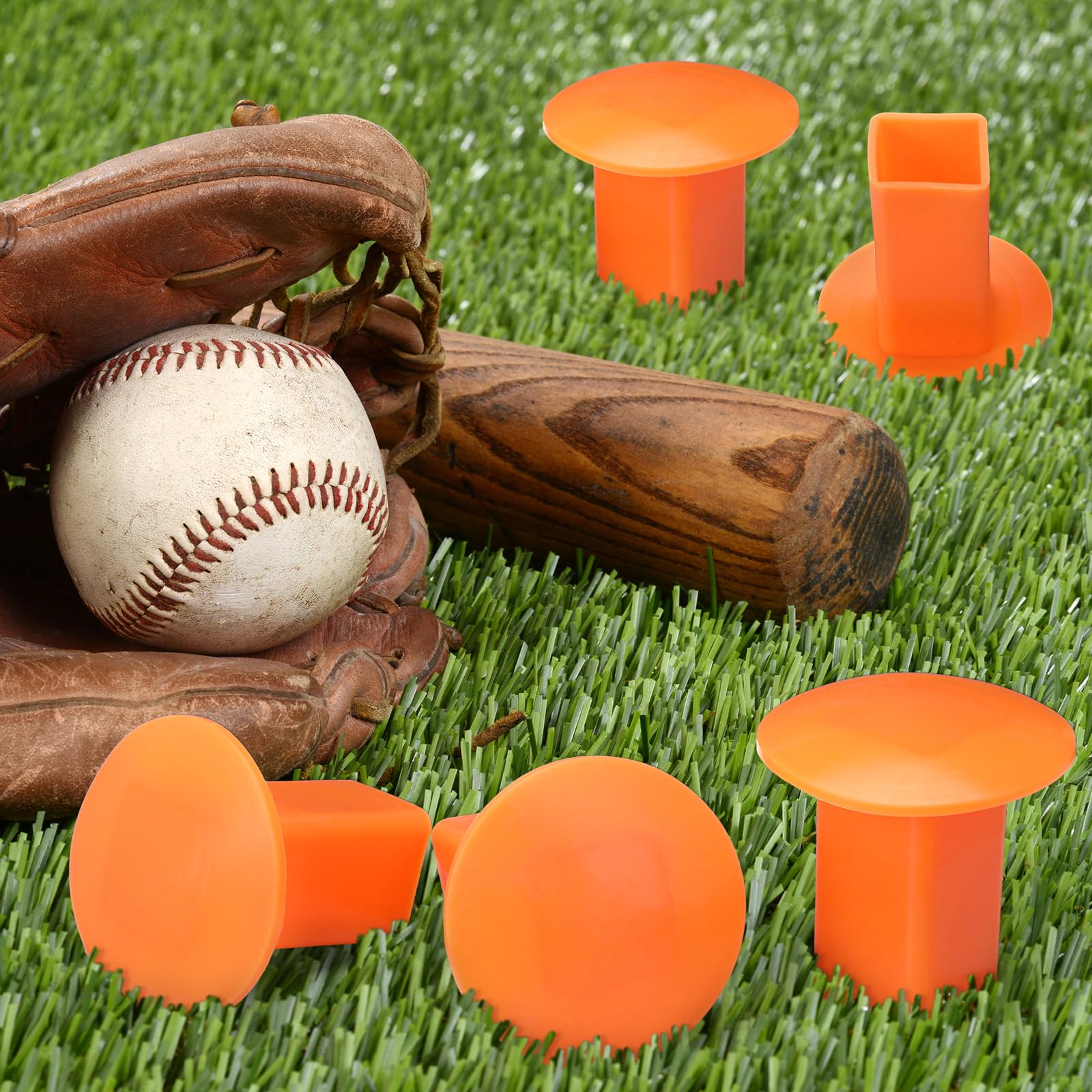 Pangda orange baseball base plug on dirt field improves safety and organization