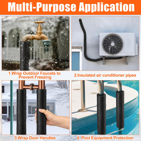 Pangda black insulation on pool or HVAC lines improves resilience