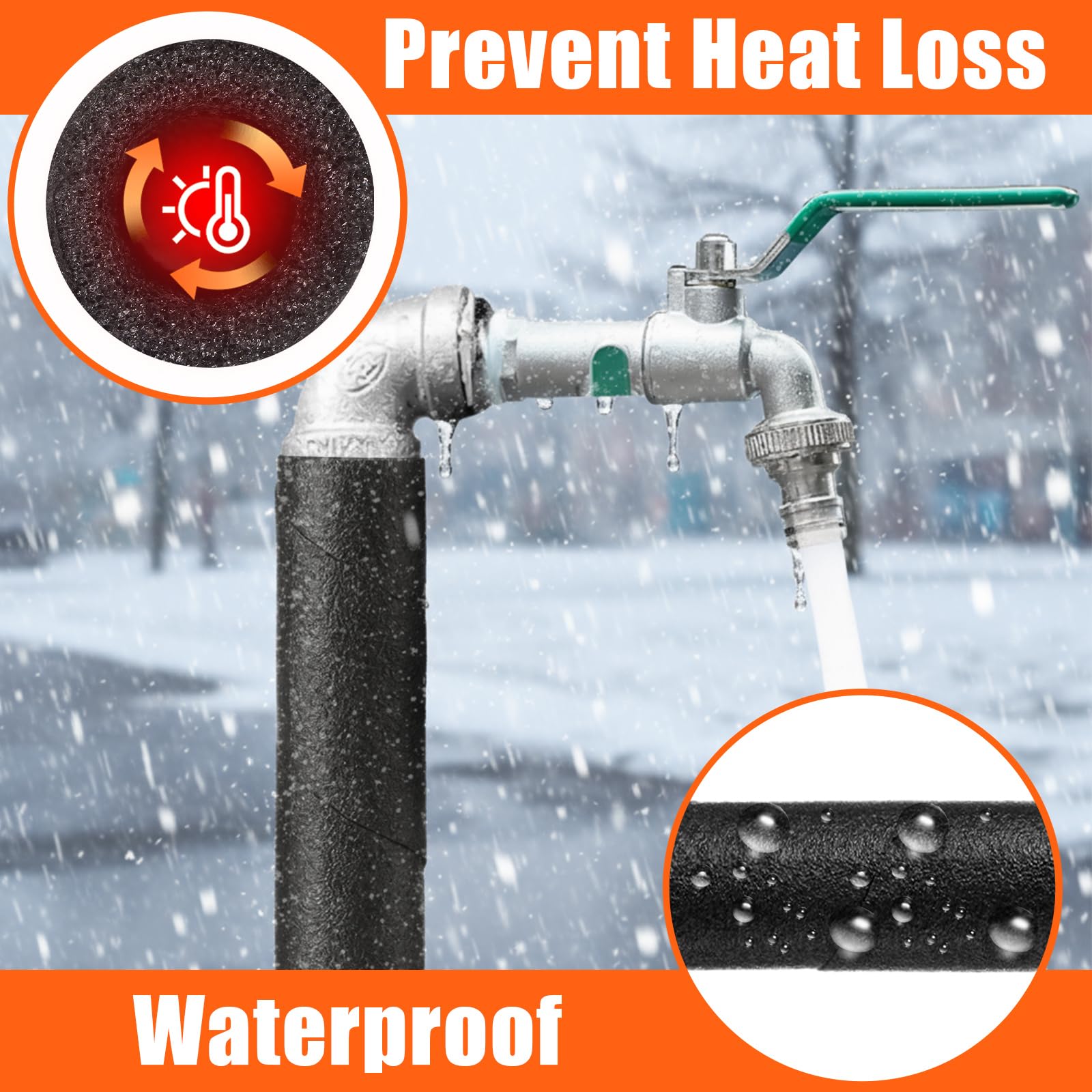 Pangda outdoor pipe protection for winter, rain, and snow