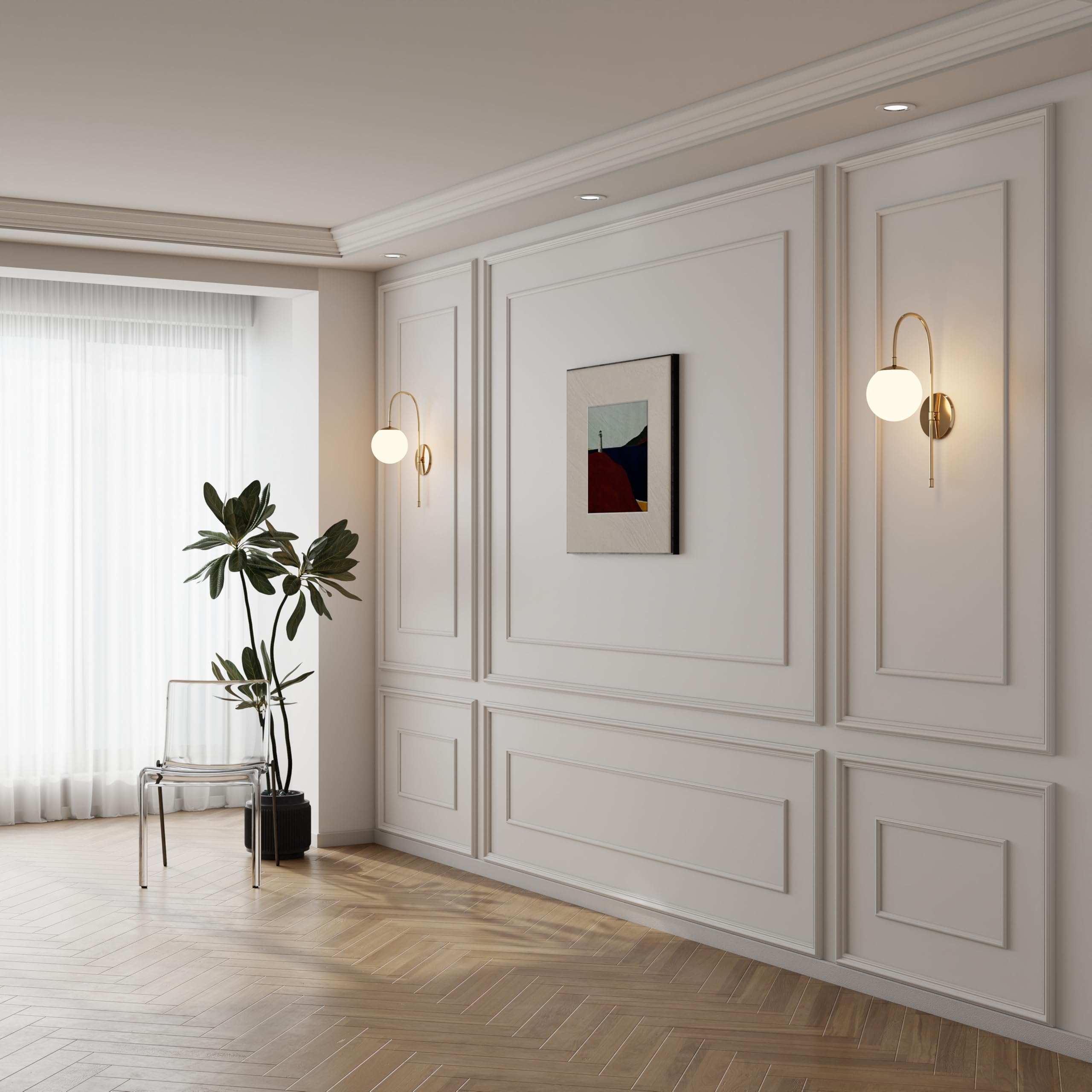 Pangda self adhesive wall molding simplifies installation with no extra tools.