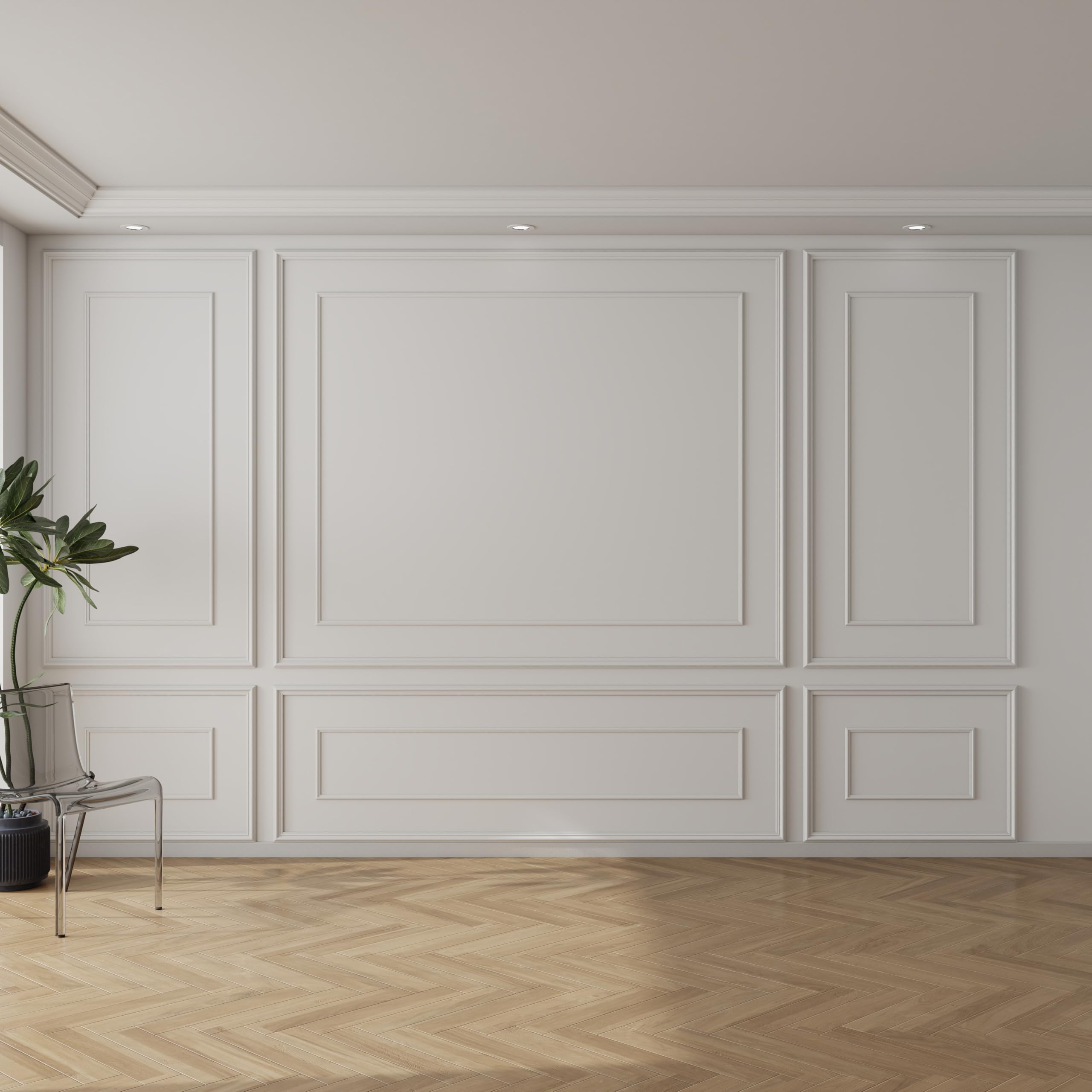 Pangda wainscoting kit double layer design for versatile wall decor.