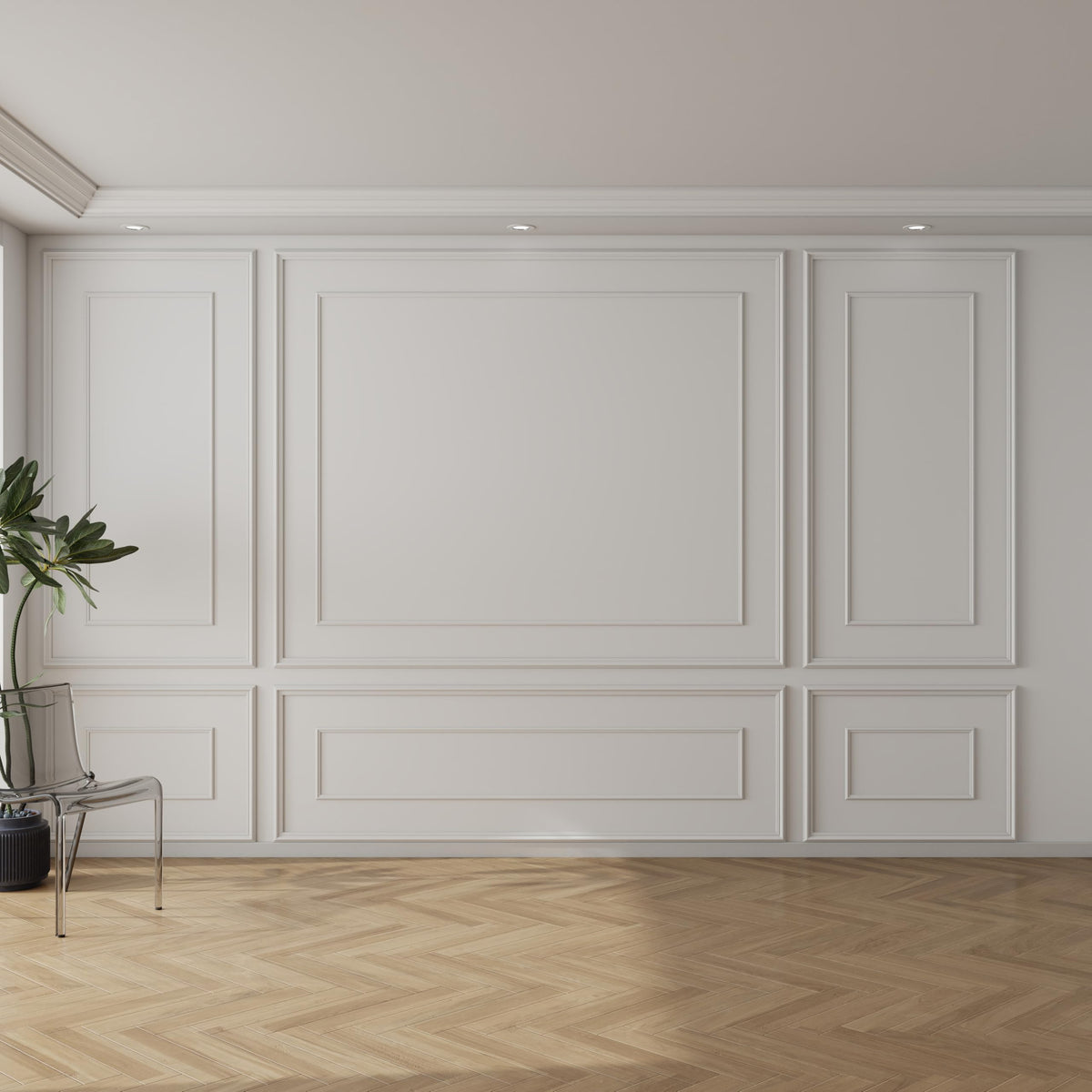 Pangda wainscoting kit double layer design for versatile wall decor.