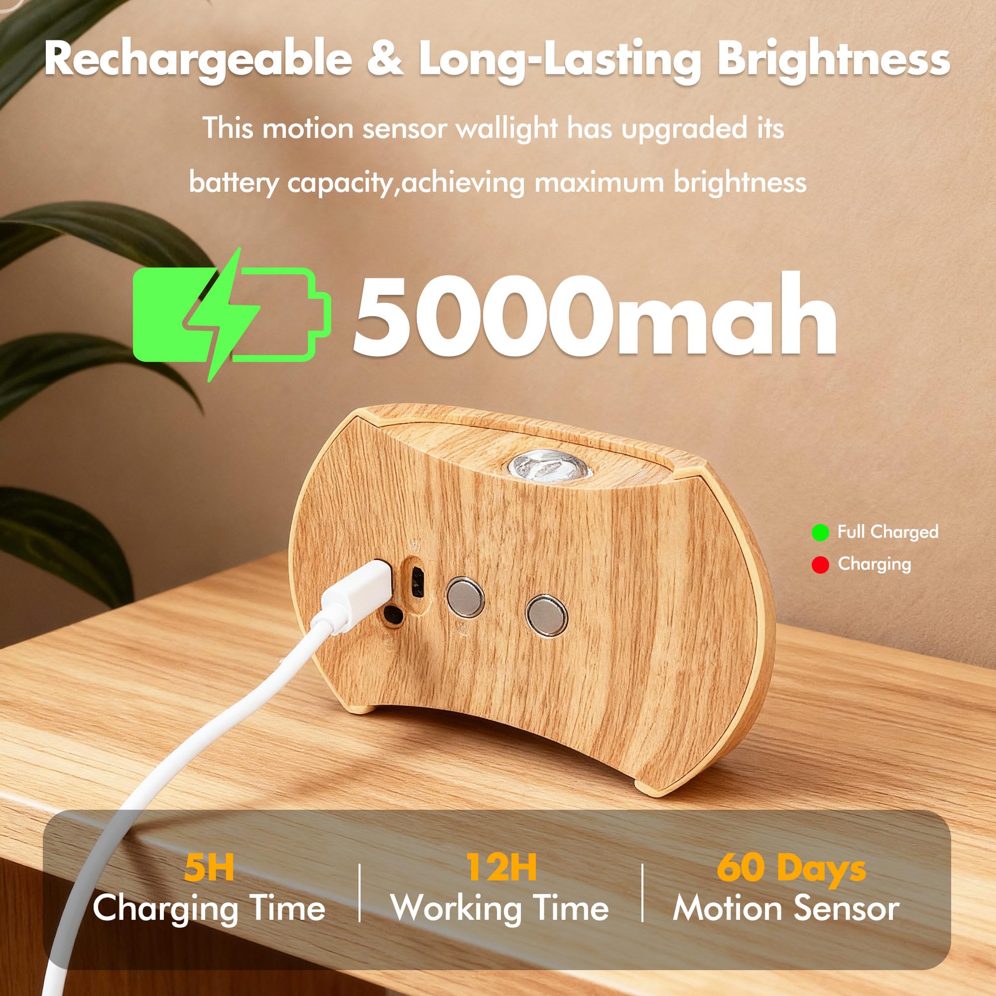 PANGTON VILLA wall light with three color temperatures for versatile mood