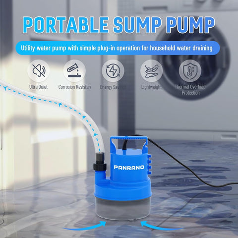 PANRANO pump with ergonomic handle and long cord for versatile placement.