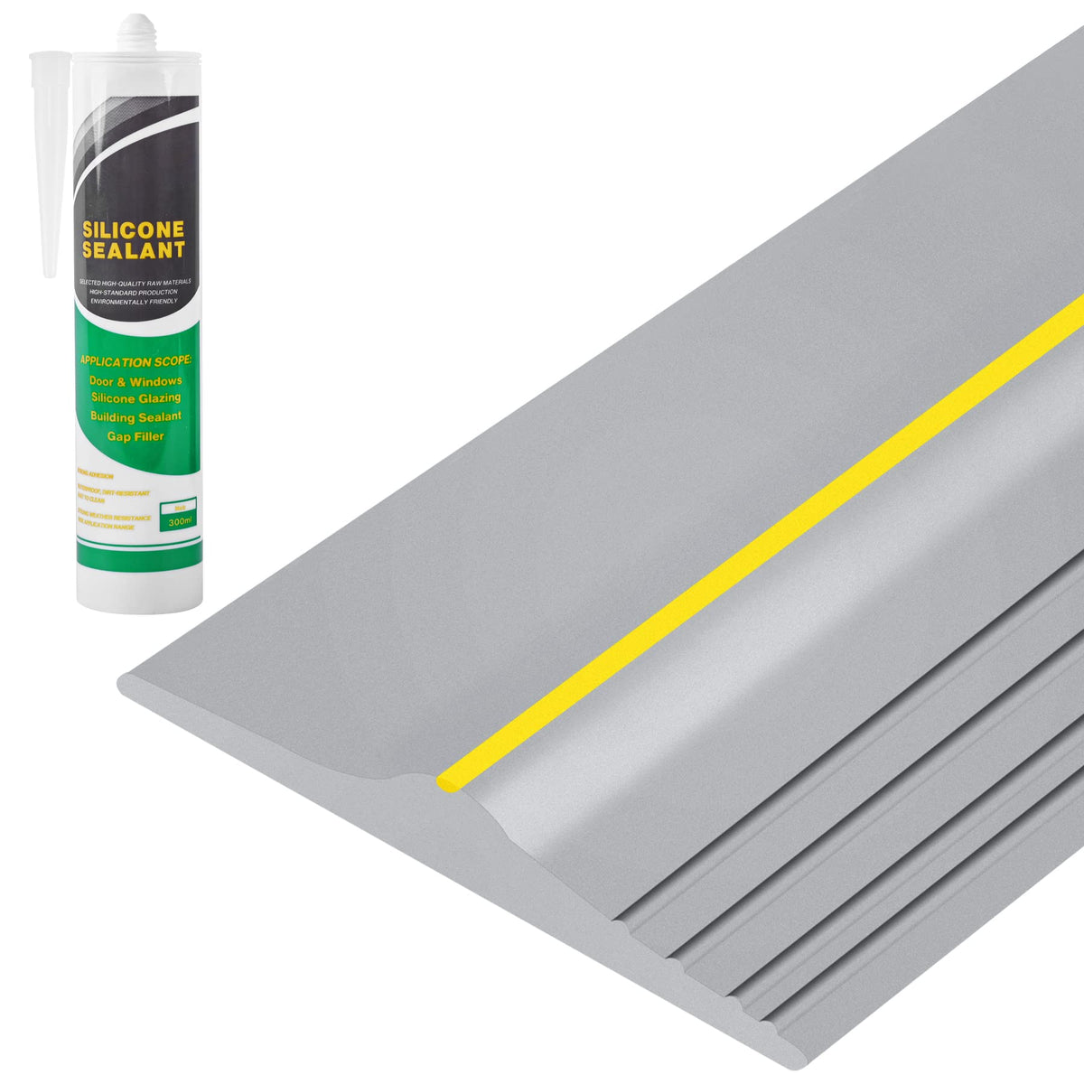 Papillon 10ft garage threshold seal with adhesive for a tight weatherproof fit