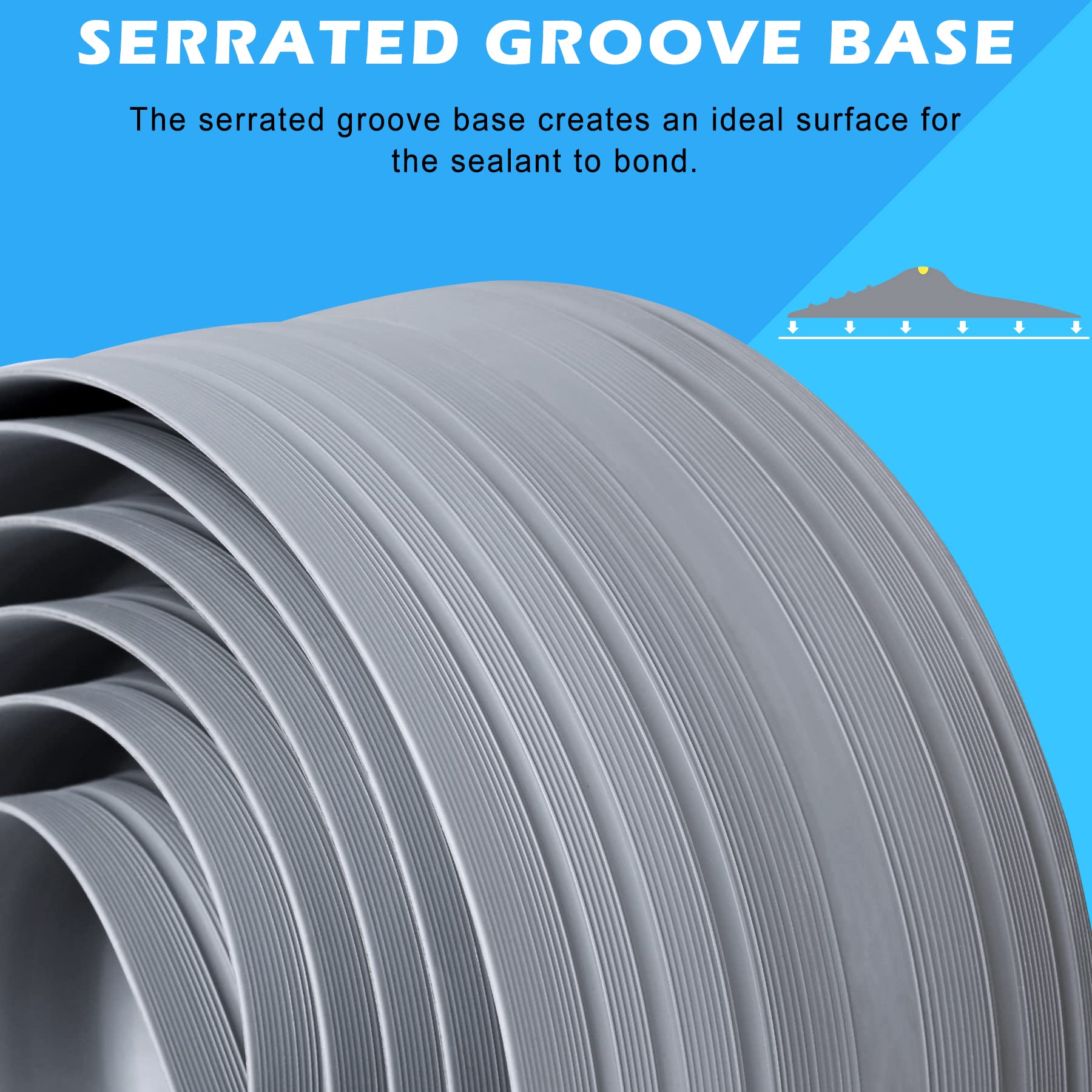 Papillon 20 ft cut-to-fit seal demonstrates precise, customizable garage sealing.
