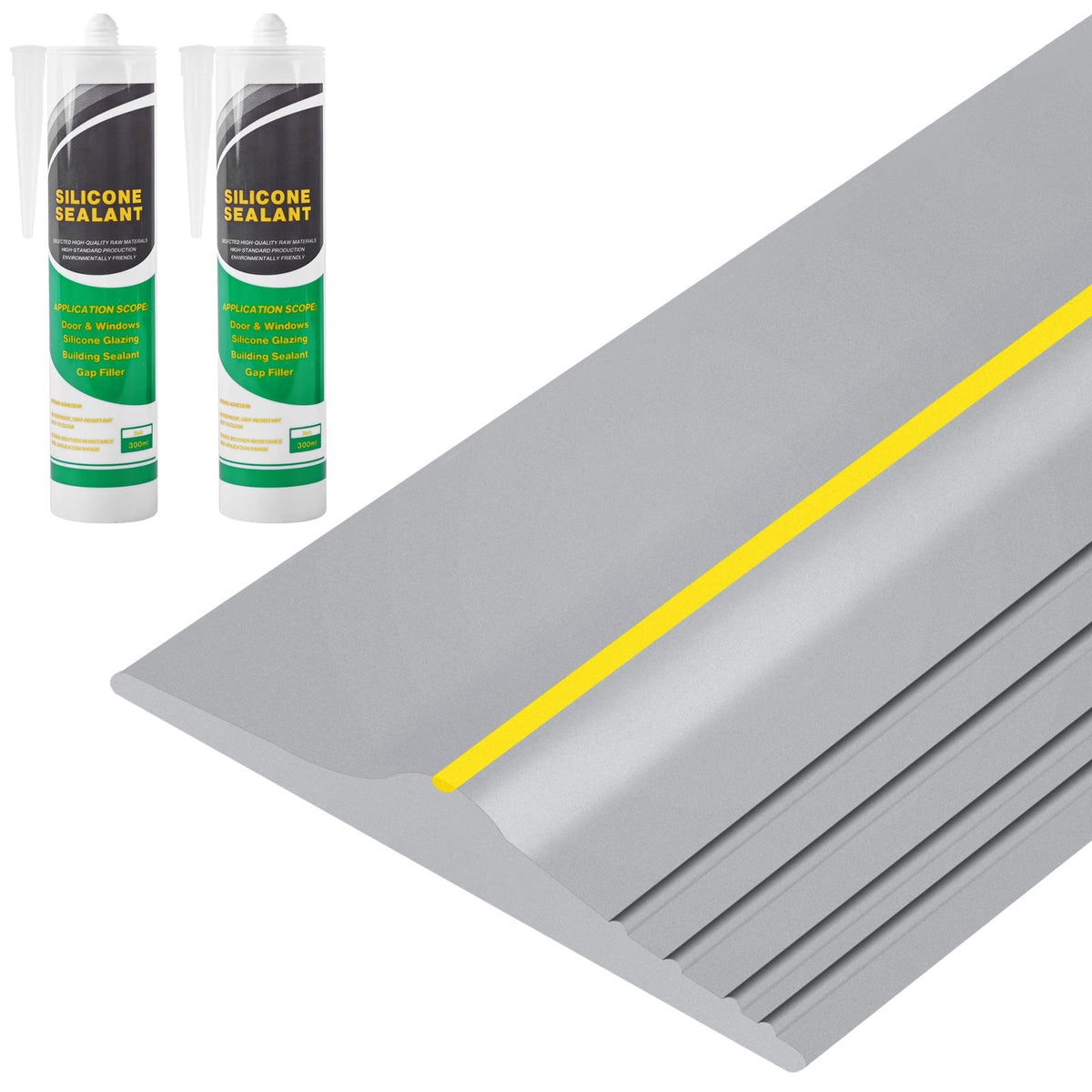 Papillon 20ft universal garage door threshold seal enhances weather protection at the threshold.