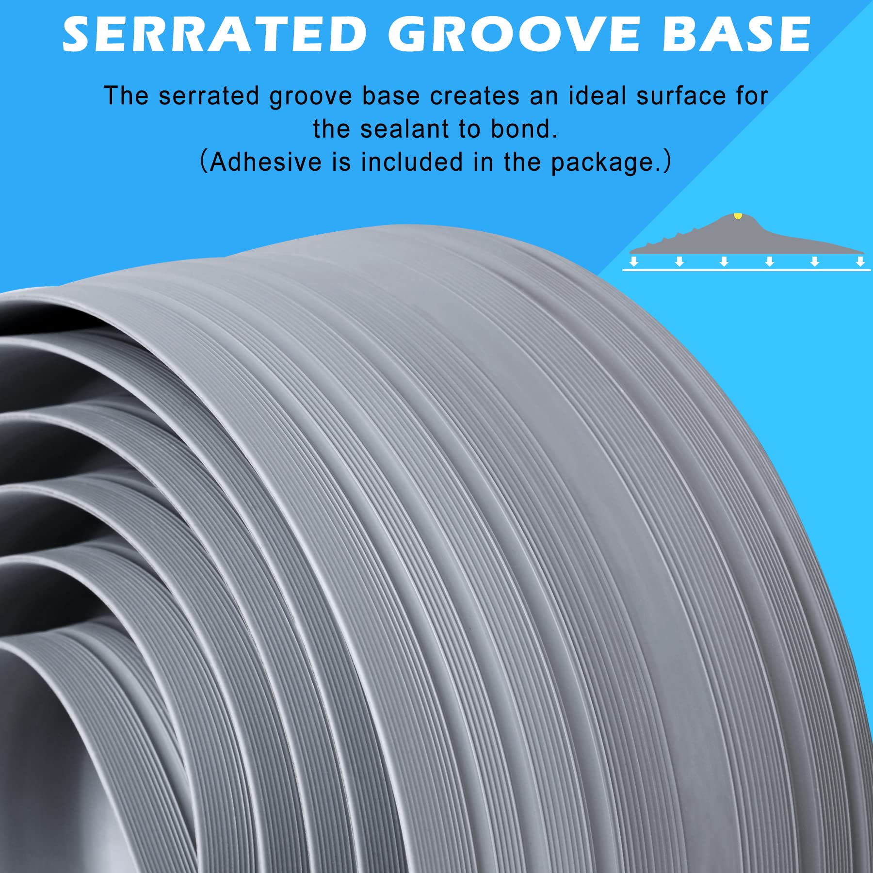 Easy-to-install Papillon garage door seal with adhesive backing