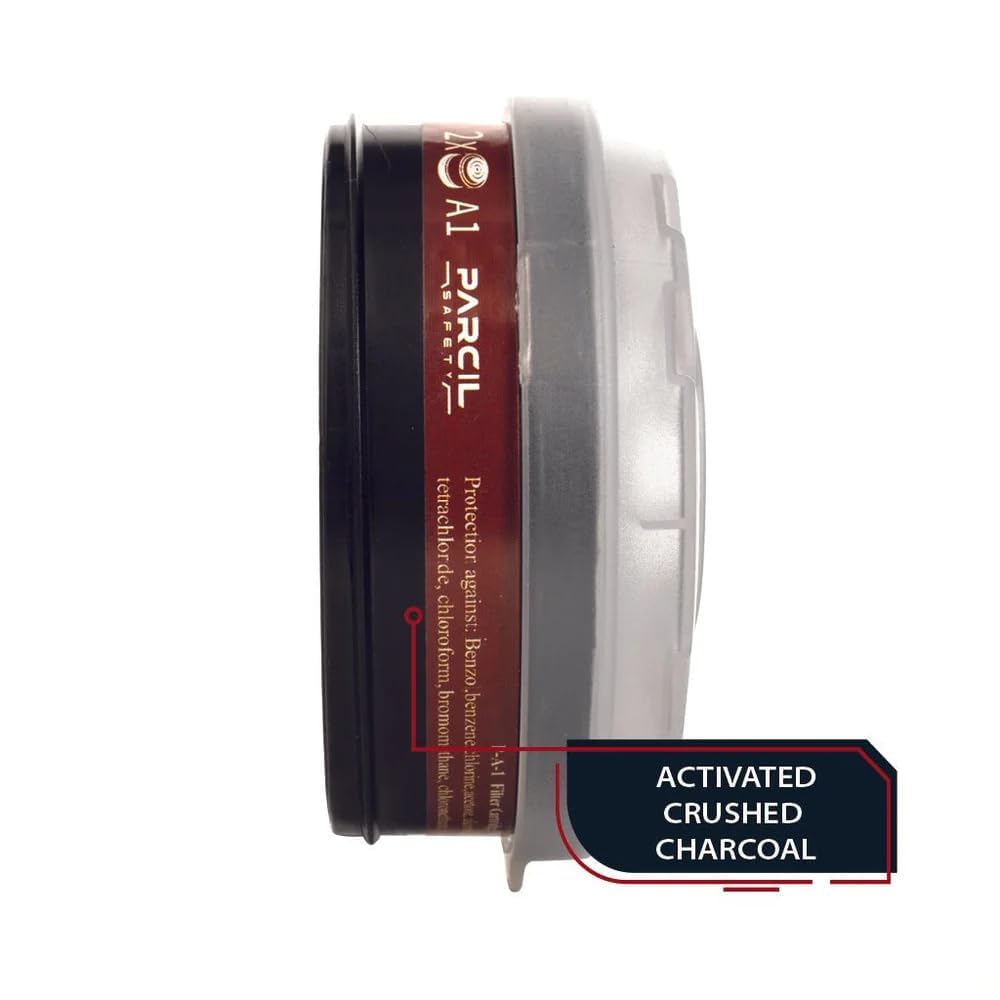 Organic vapor cartridges from Parcil P-A-1 deliver carbon-activated filtration.