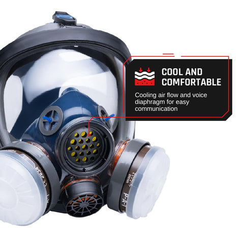 Parcil PT-100 secure 5-point head strap for a stable fit.
