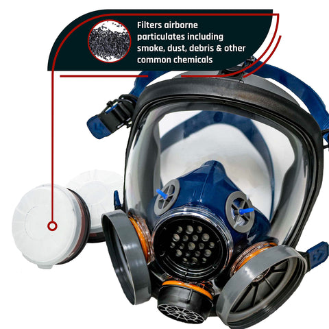 Parcil PD-100 dual activated charcoal filters highlighted for filtration.