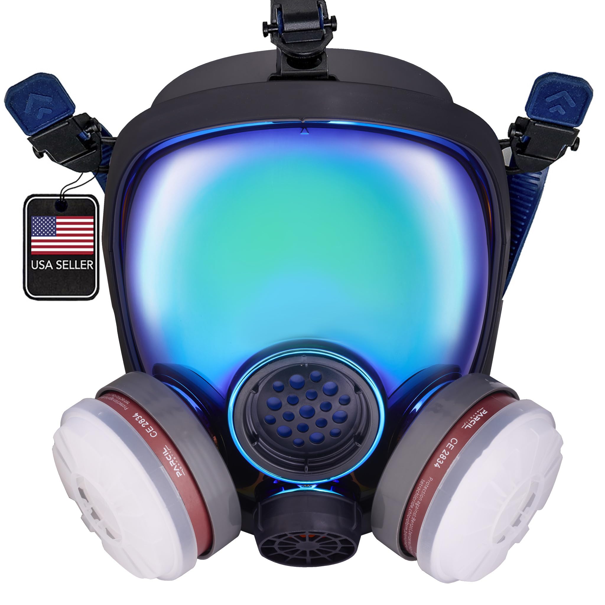 Parcil PD-100 Arctic Blue mirrored lens with anti-fog for outdoor visibility