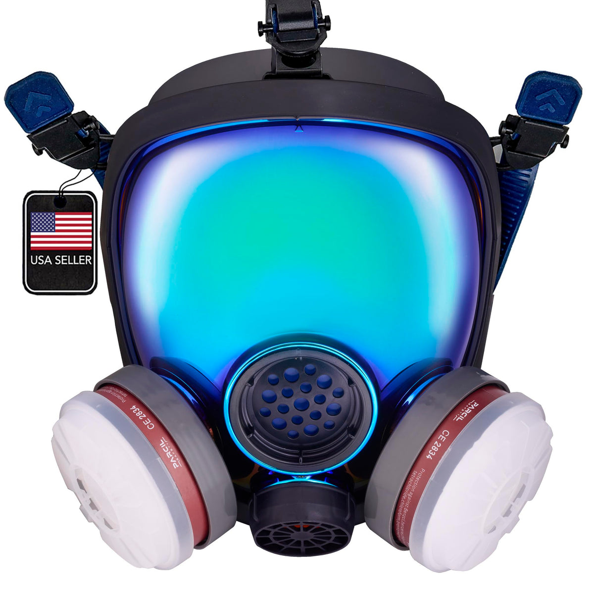 Parcil PD-100 Arctic Blue mirrored lens with anti-fog for outdoor visibility