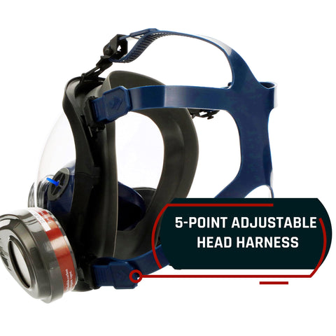 Parcil PT-101 full-face protection for spray painting and chemical handling