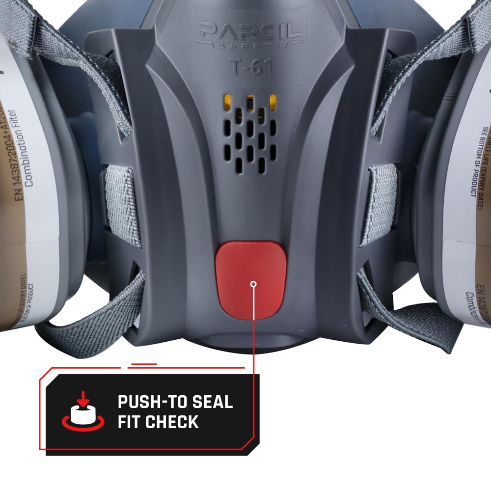 Parcil T-61 silicone face seal delivers soft, airtight comfort.