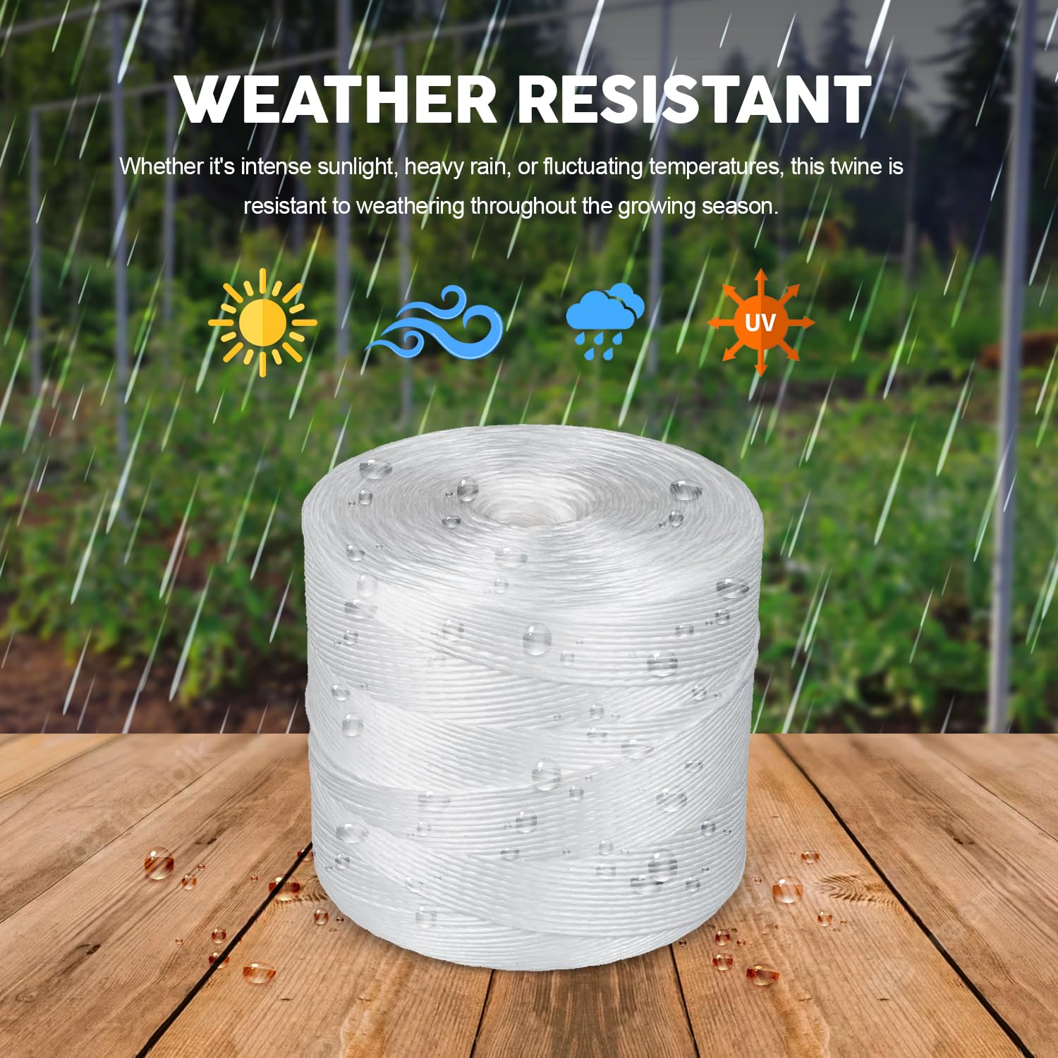 Parkway Distributors tomato-twine-6300ft-application-ideas suggests various garden tasks.