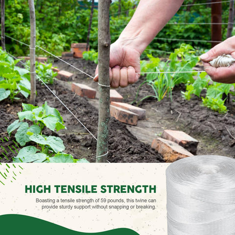 Parkway Distributors tomato-twine-6300ft-weather-resistant shows all-weather durability.