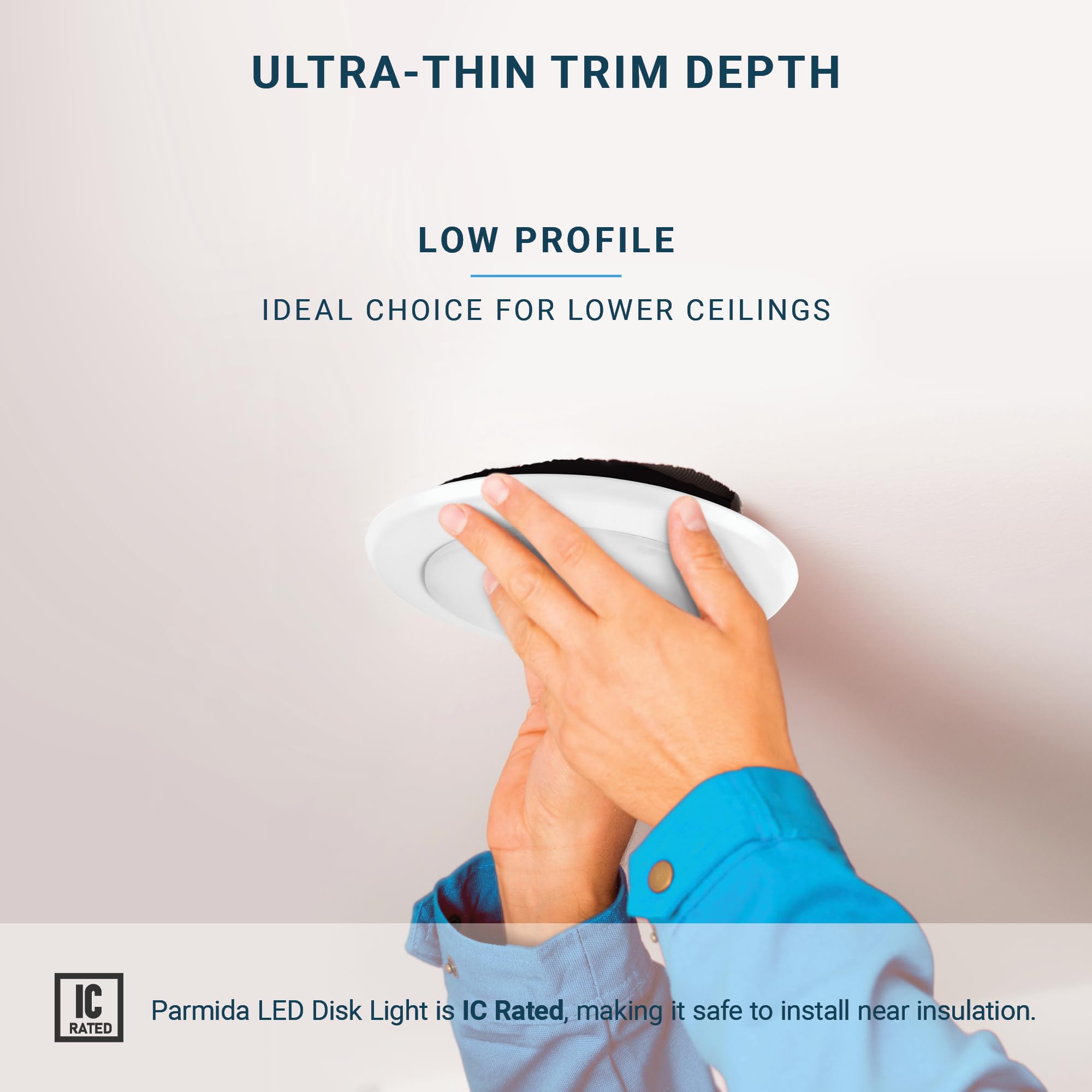 Parmida LED disk light slim 0.34 inch profile for modern ceilings