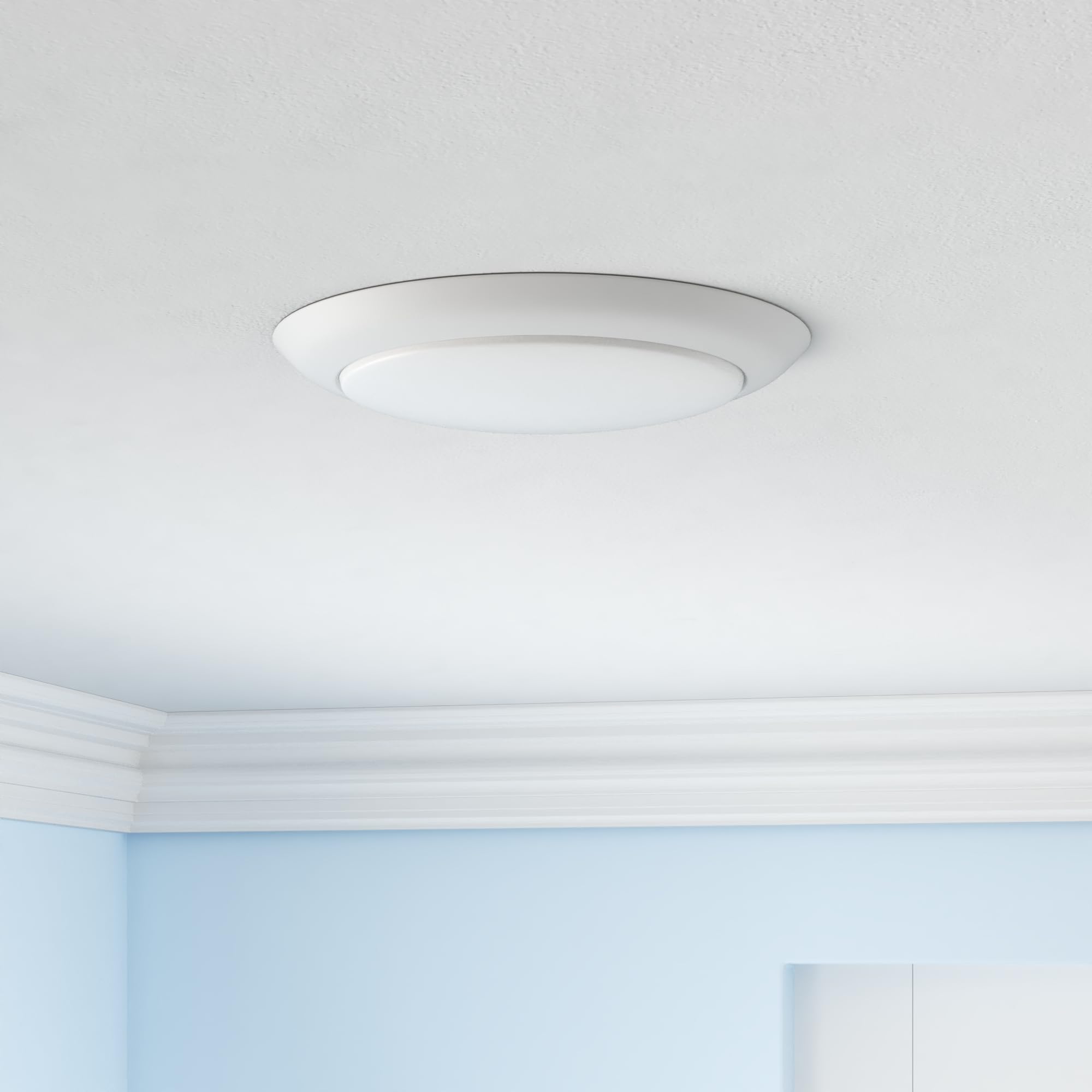 Parmida LED disk light slender metal profile enhances ceilings with clean lines.